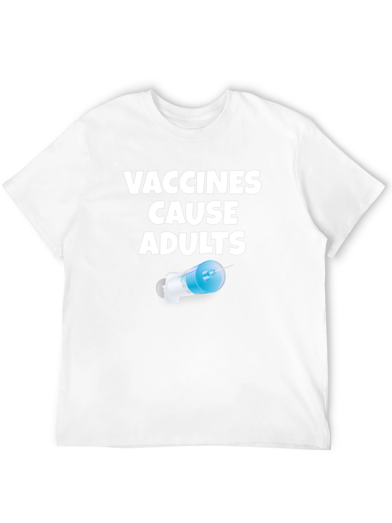 Black Vaccines Cause Adults Funny Novelty T-Shirt view 12
