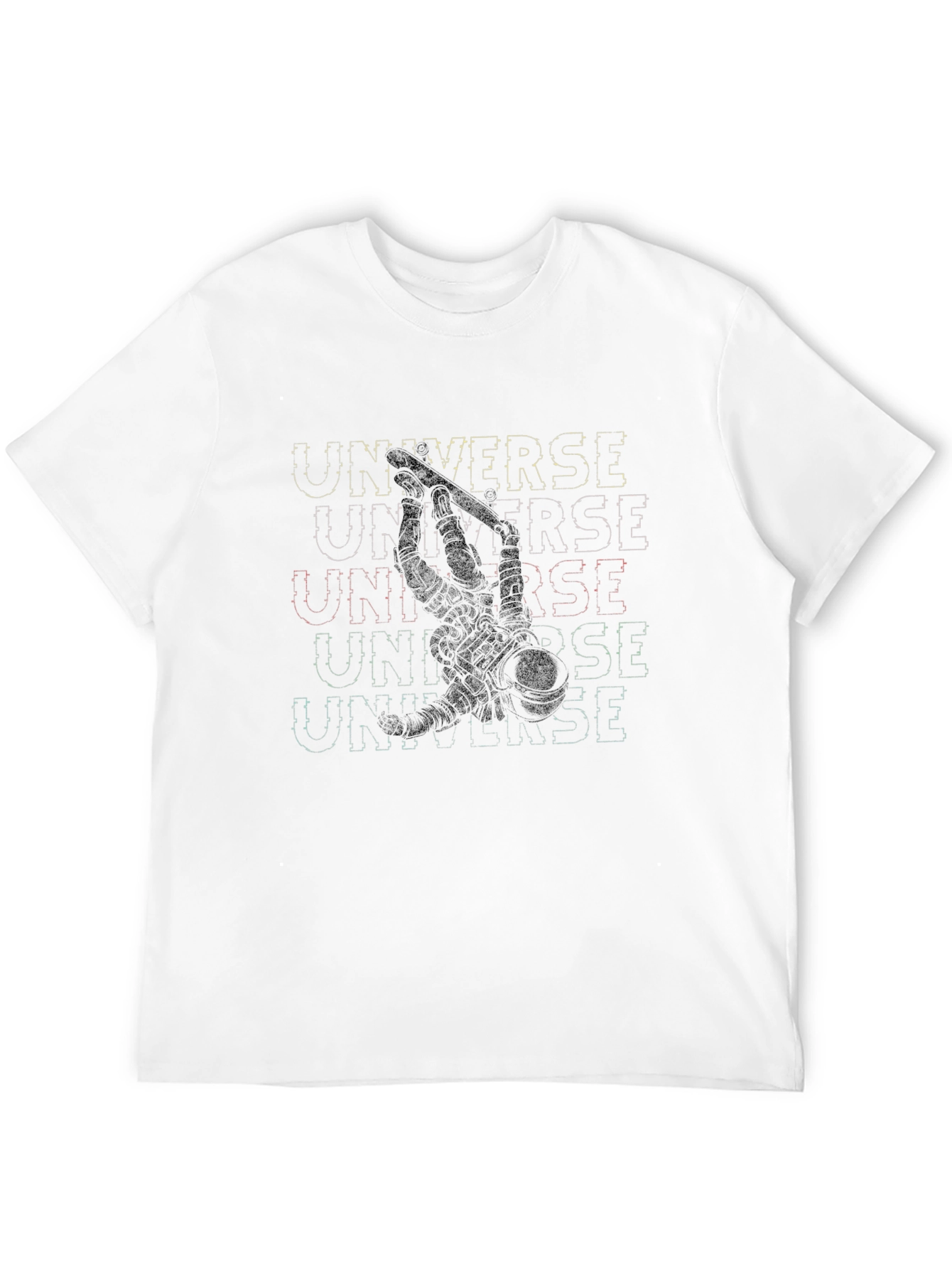 Black Universe Graphic Print Black T-Shirt view 12