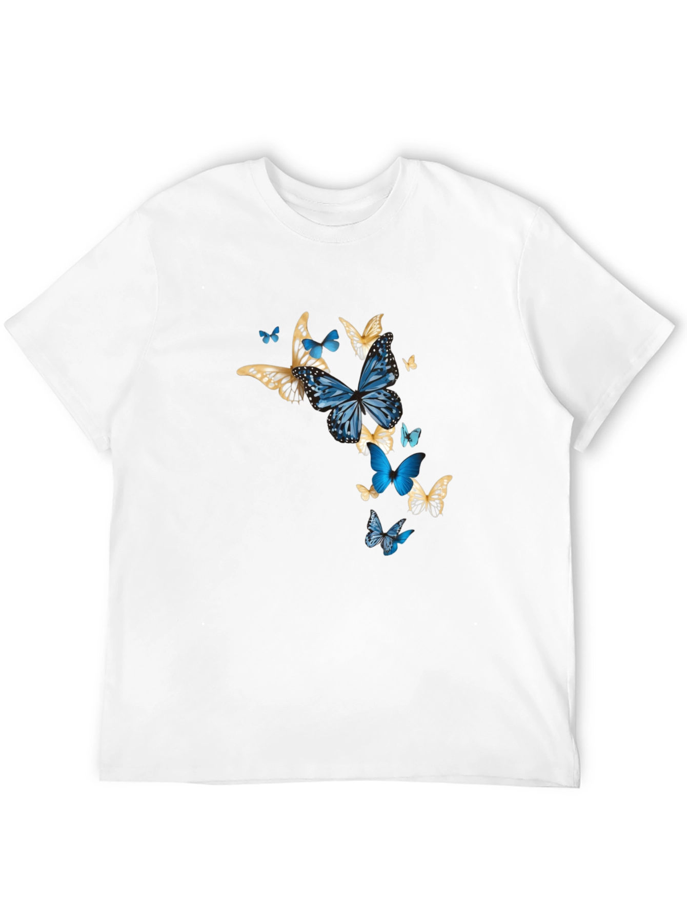 Black Butterfly Graphic Print Black T-Shirt view 12