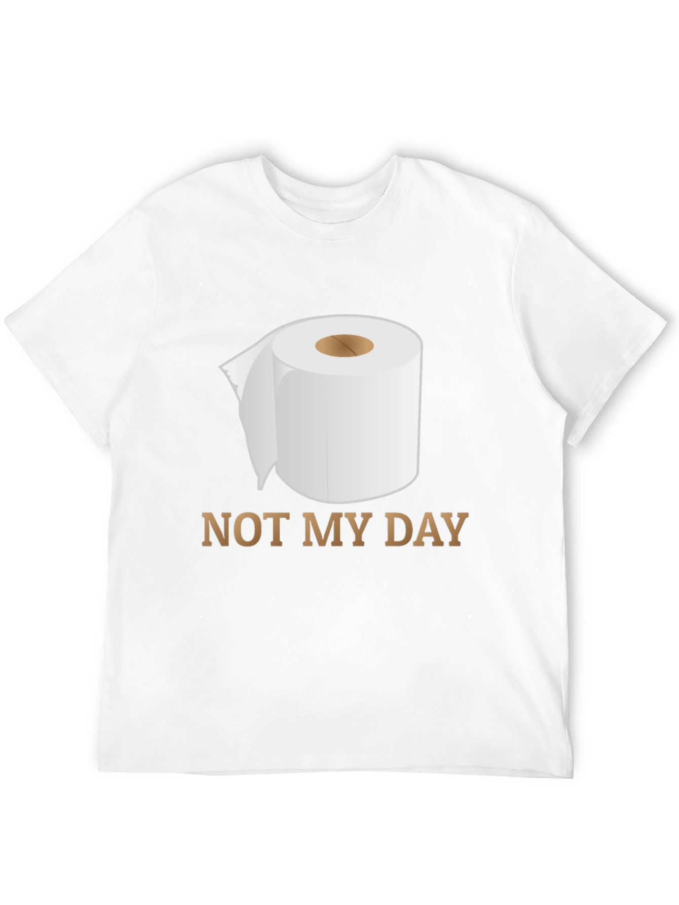 Black Not My Day Toilet Paper Humor Graphic Tee view 12