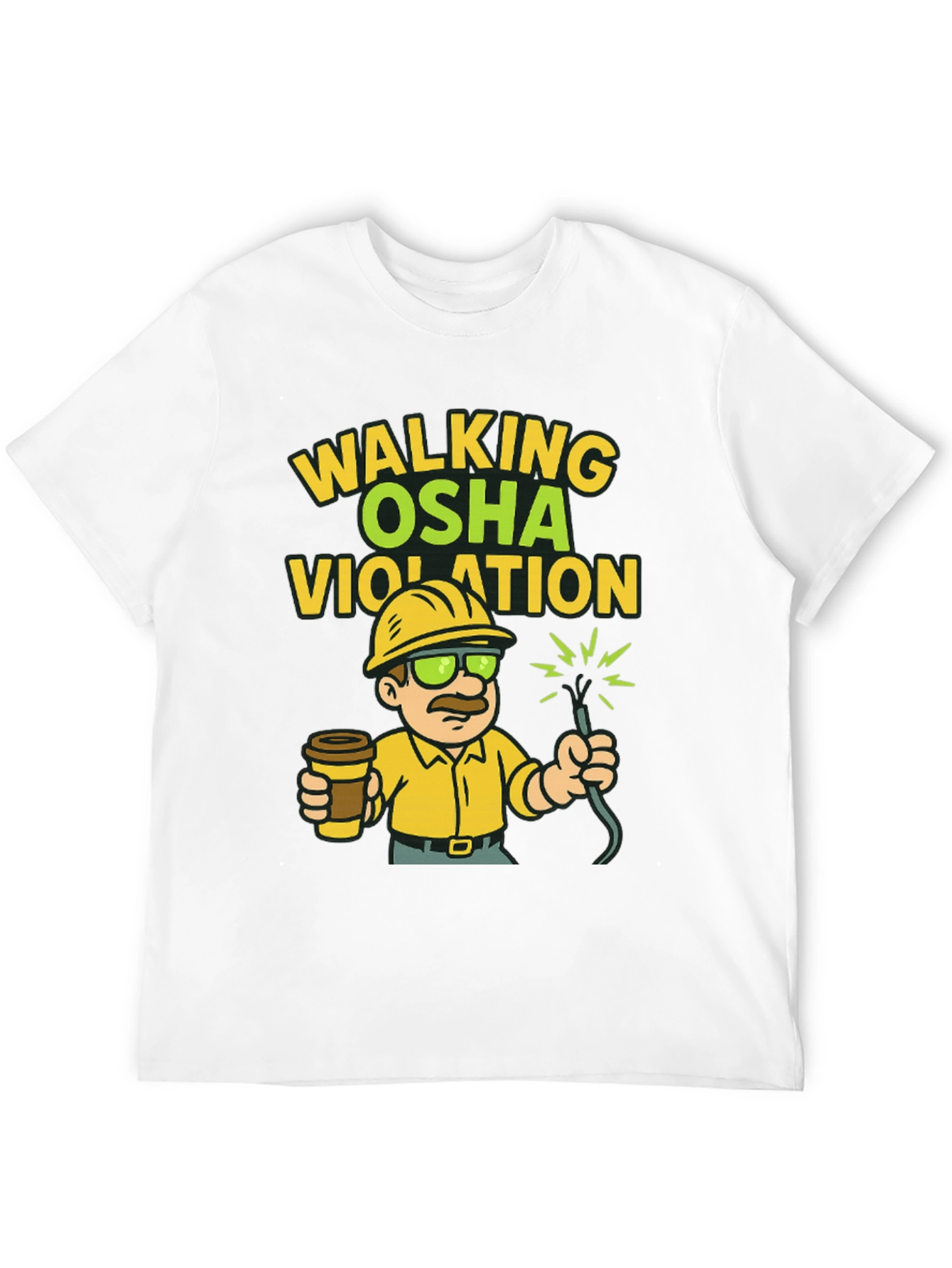 Black Walking OSHA Violation T-Shirt view 12