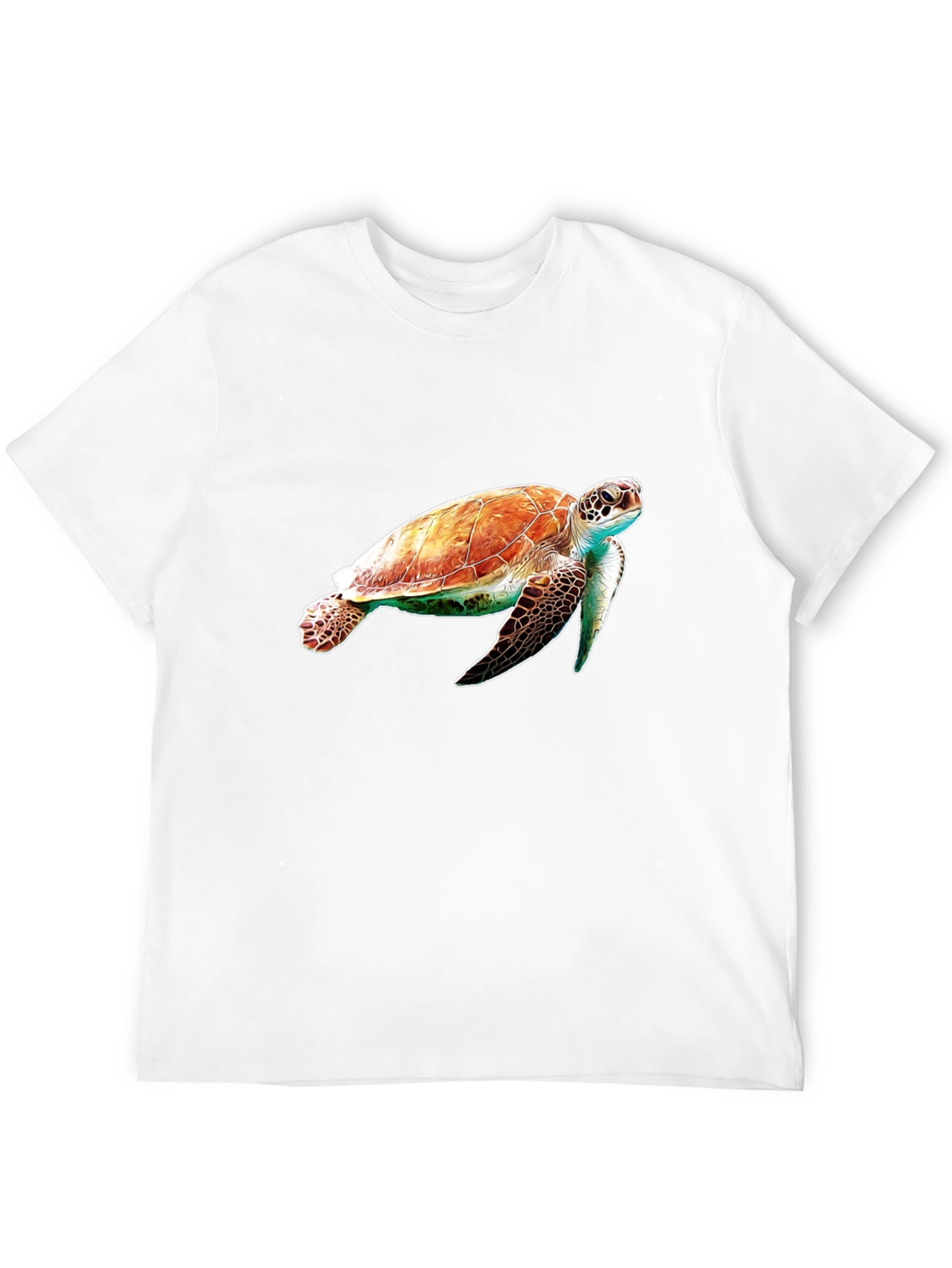 Black Sea Turtle Graphic Tee - Black Cotton Comfort view 12