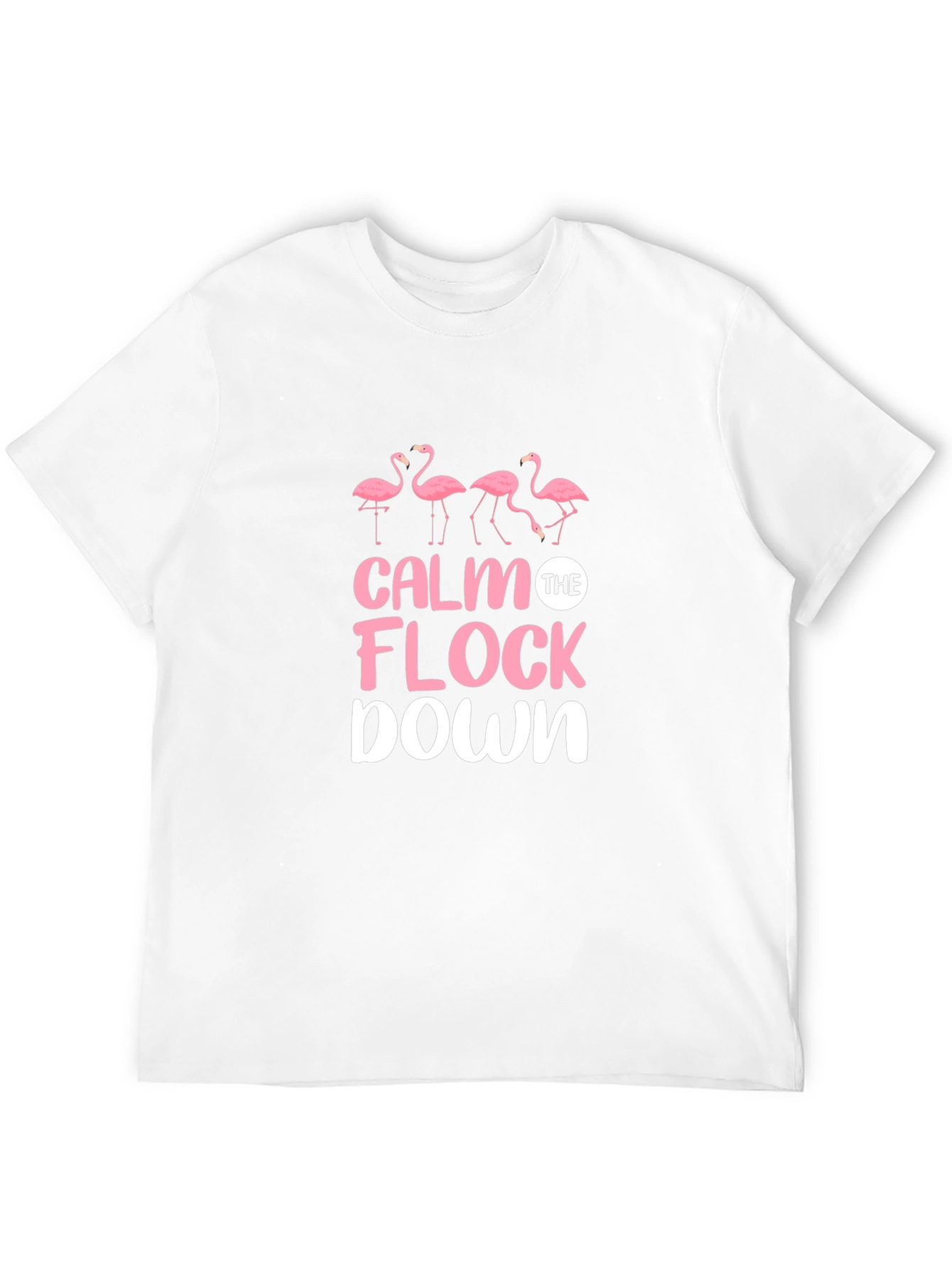 Black Calm The Flock Down Flamingo Graphic Tee view 12