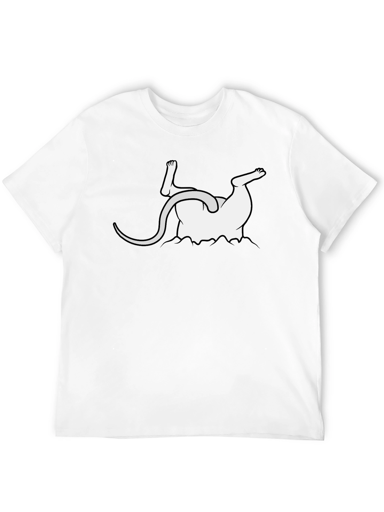 Black Upside Down Mouse Graphic Tee - Funny Unisex T-Shirt view 12