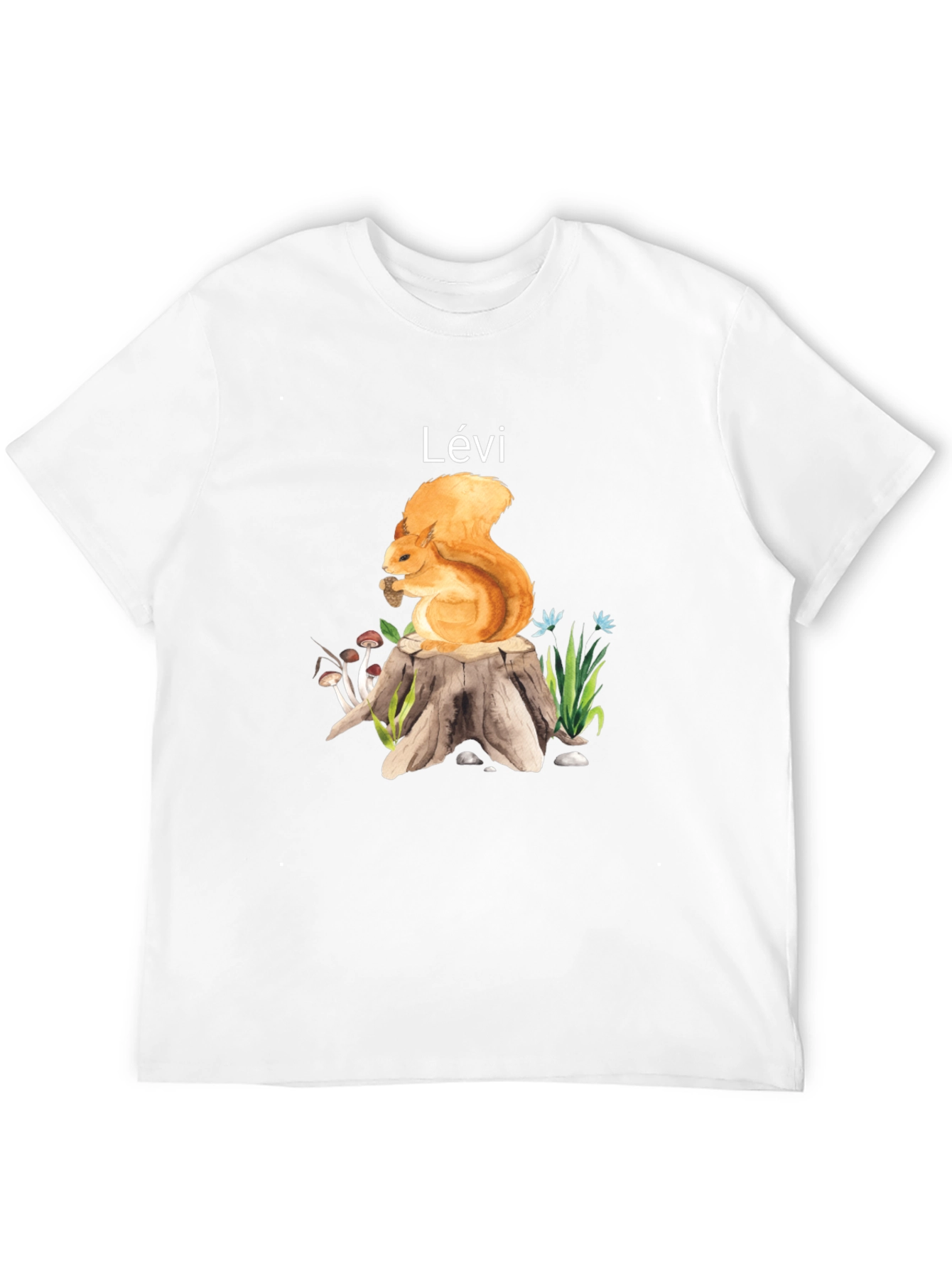 Black Squirrel on Stump Personalized T-Shirt view 12