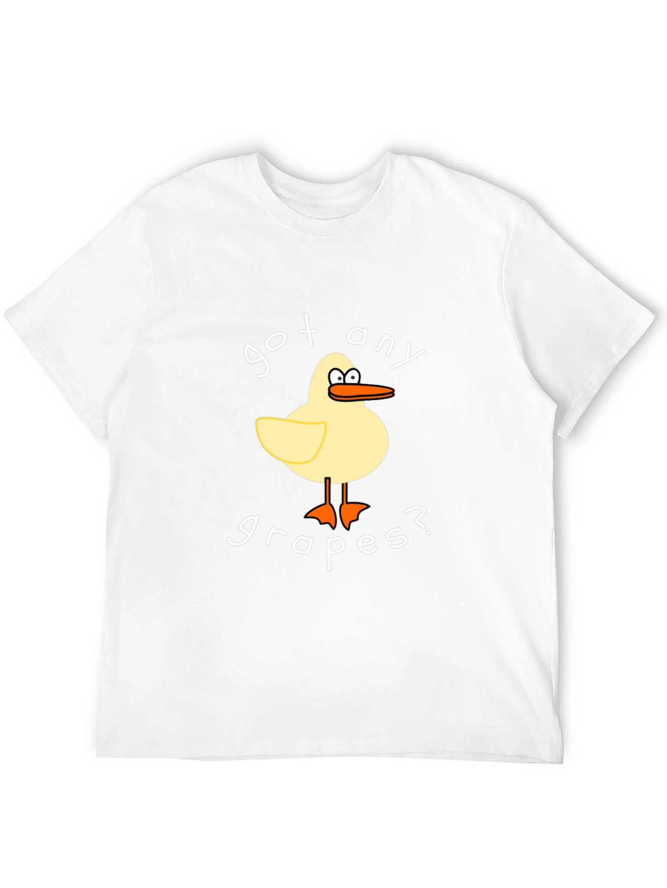 Black Got Any Grapes? Funny Cartoon Duck T-Shirt view 12