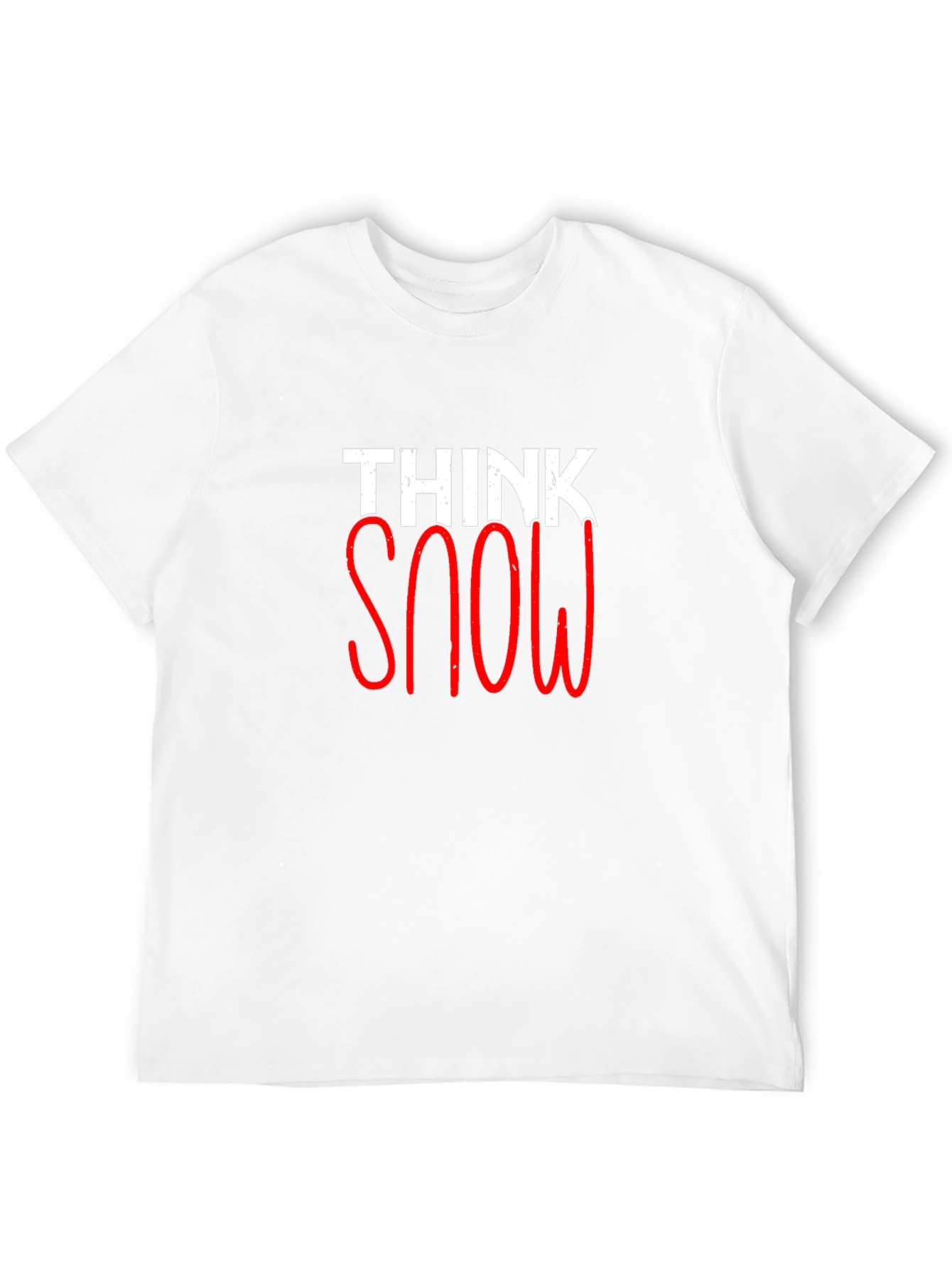 Black Think Snow Graphic Tee - Stylish Winter Shirt view 12