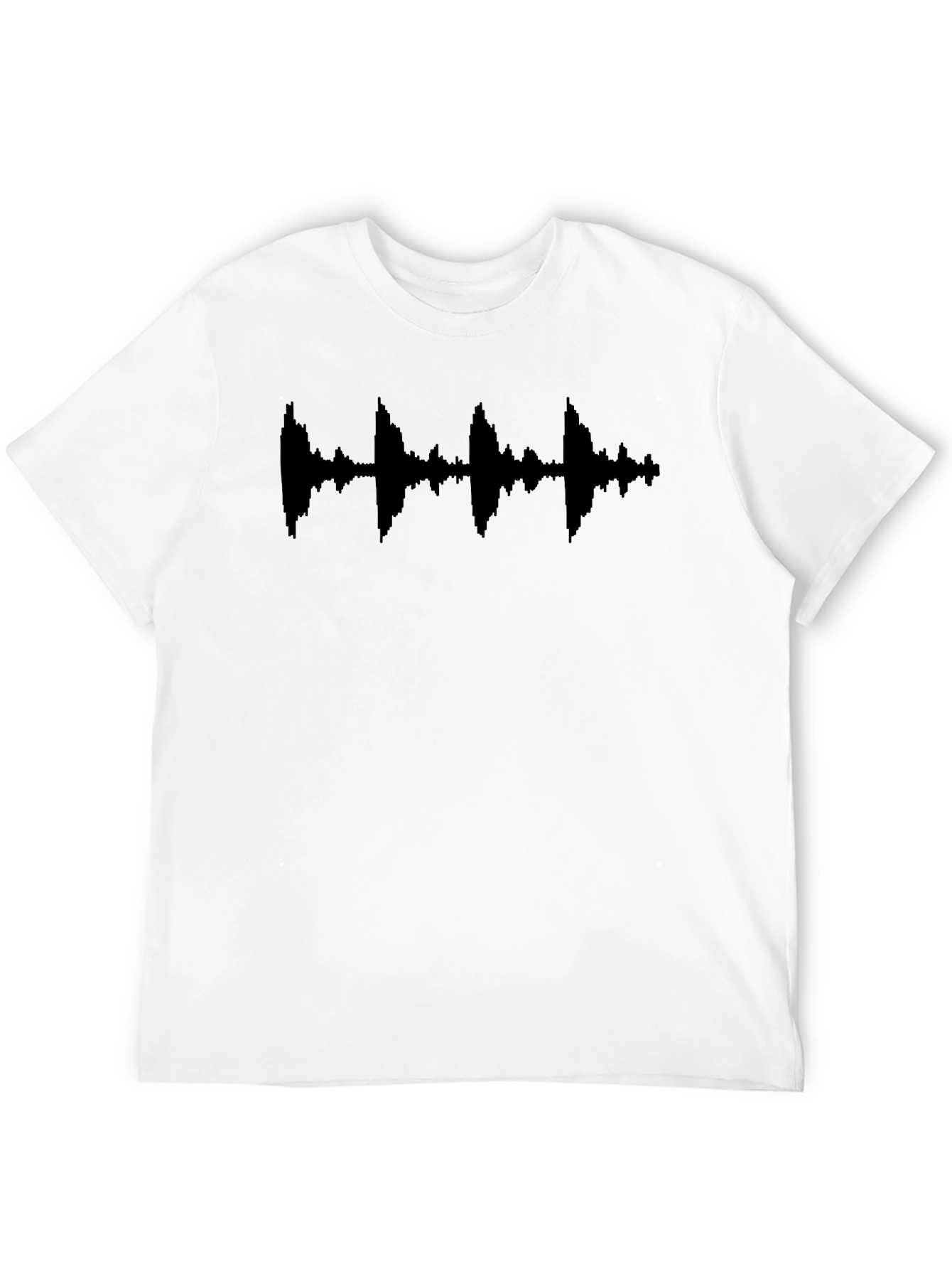 Black Soundwave Graphic Black T-Shirt view 12