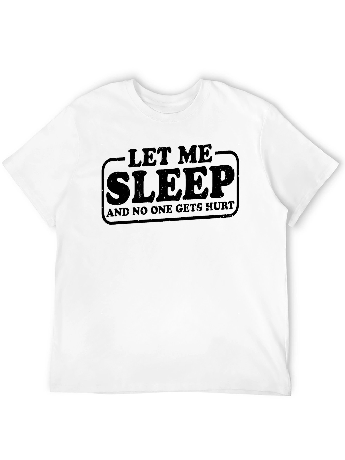 Black Let Me Sleep Funny T-Shirt view 12
