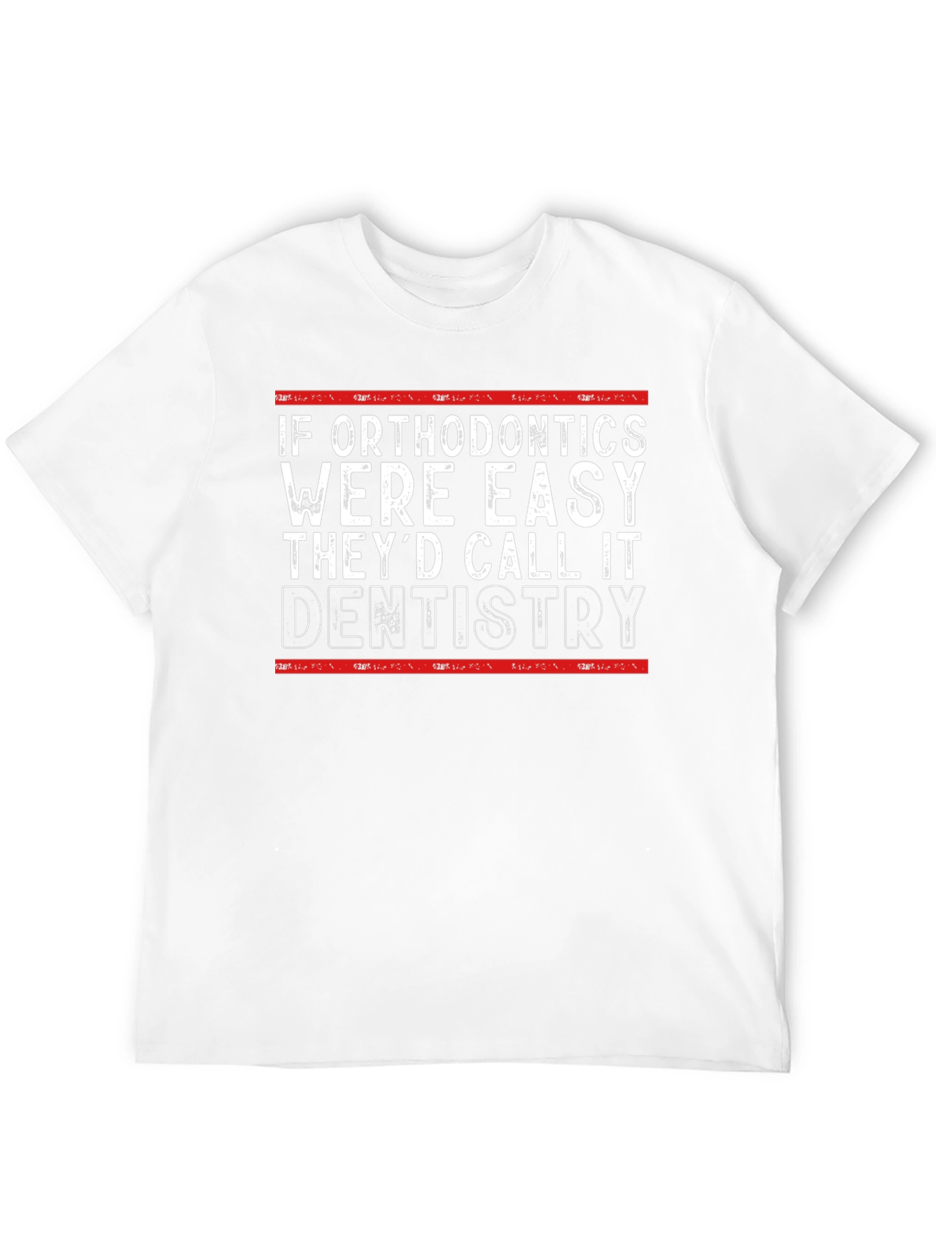 Black Orthodontics vs Dentistry Funny T-Shirt view 12