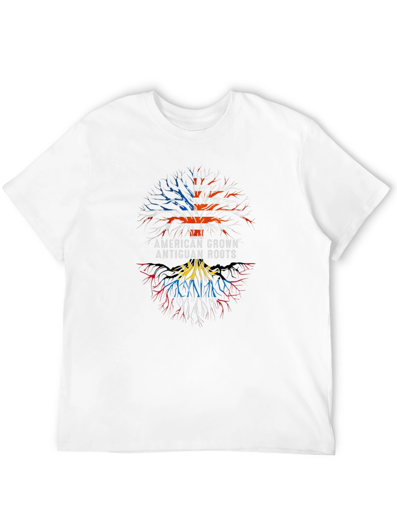 Black American Grown Antiguan Roots T-Shirt view 12