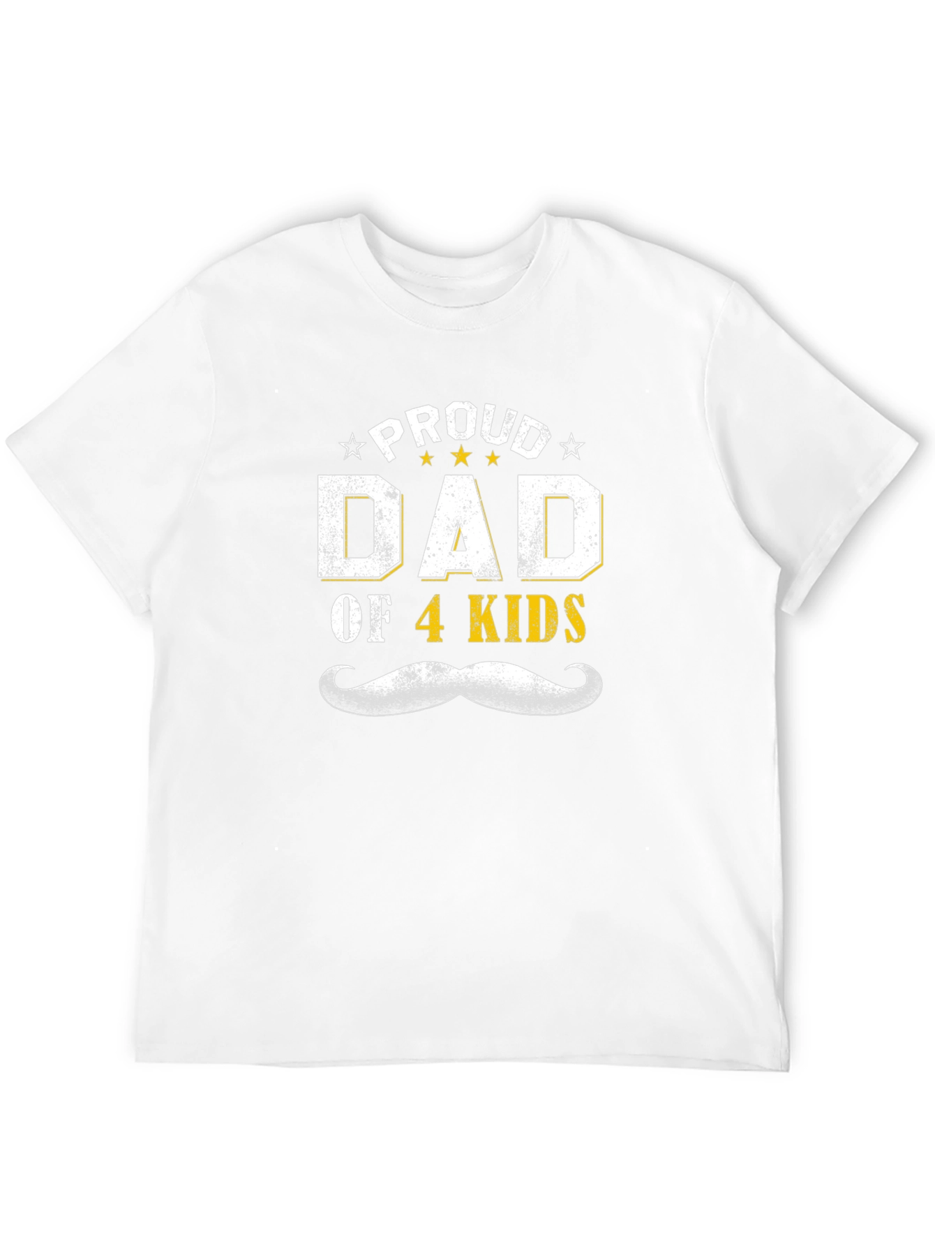 Black Proud Dad of 4 Kids T-Shirt - Father's Day Gift view 12