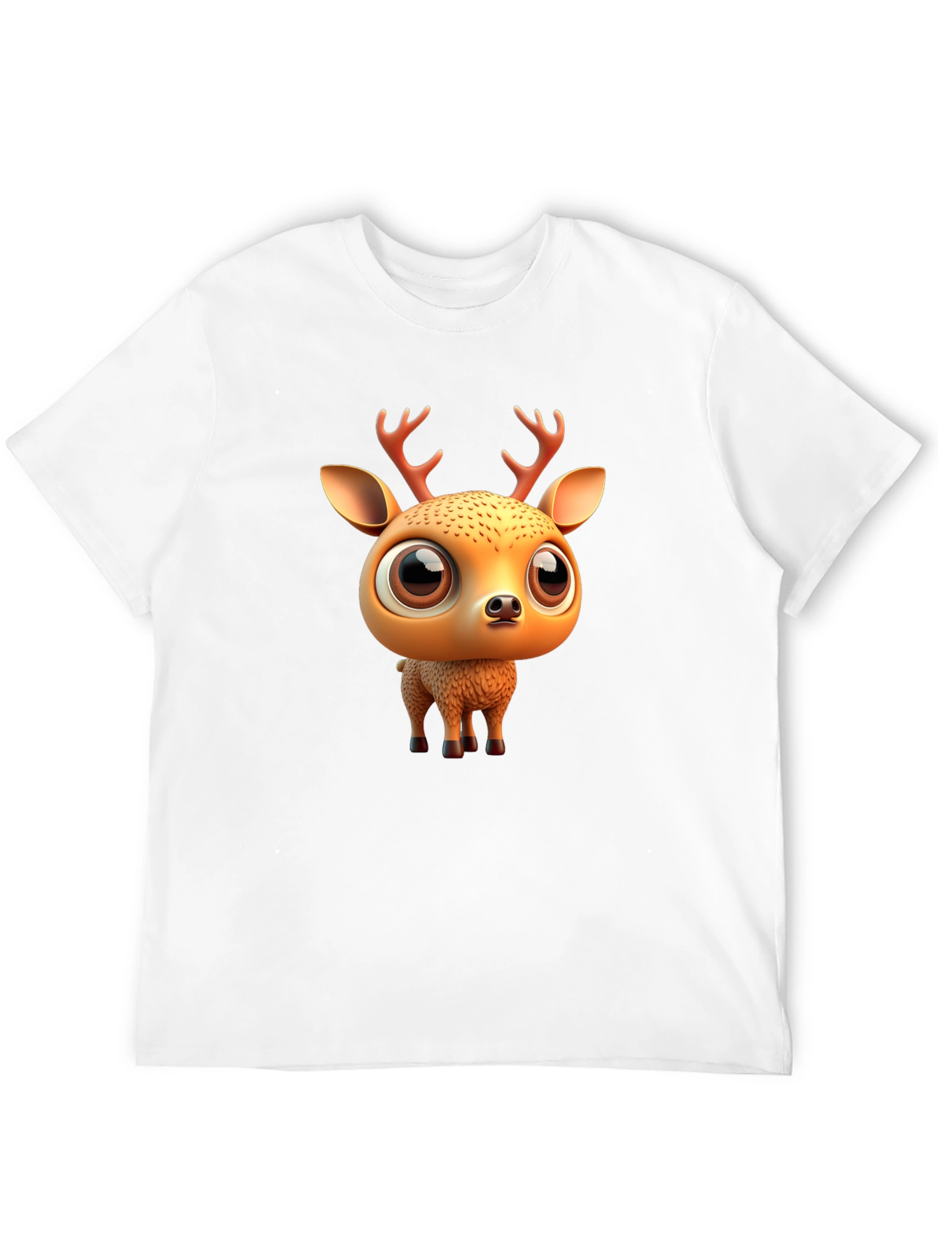 Black Cute Deer Graphic Tee view 12