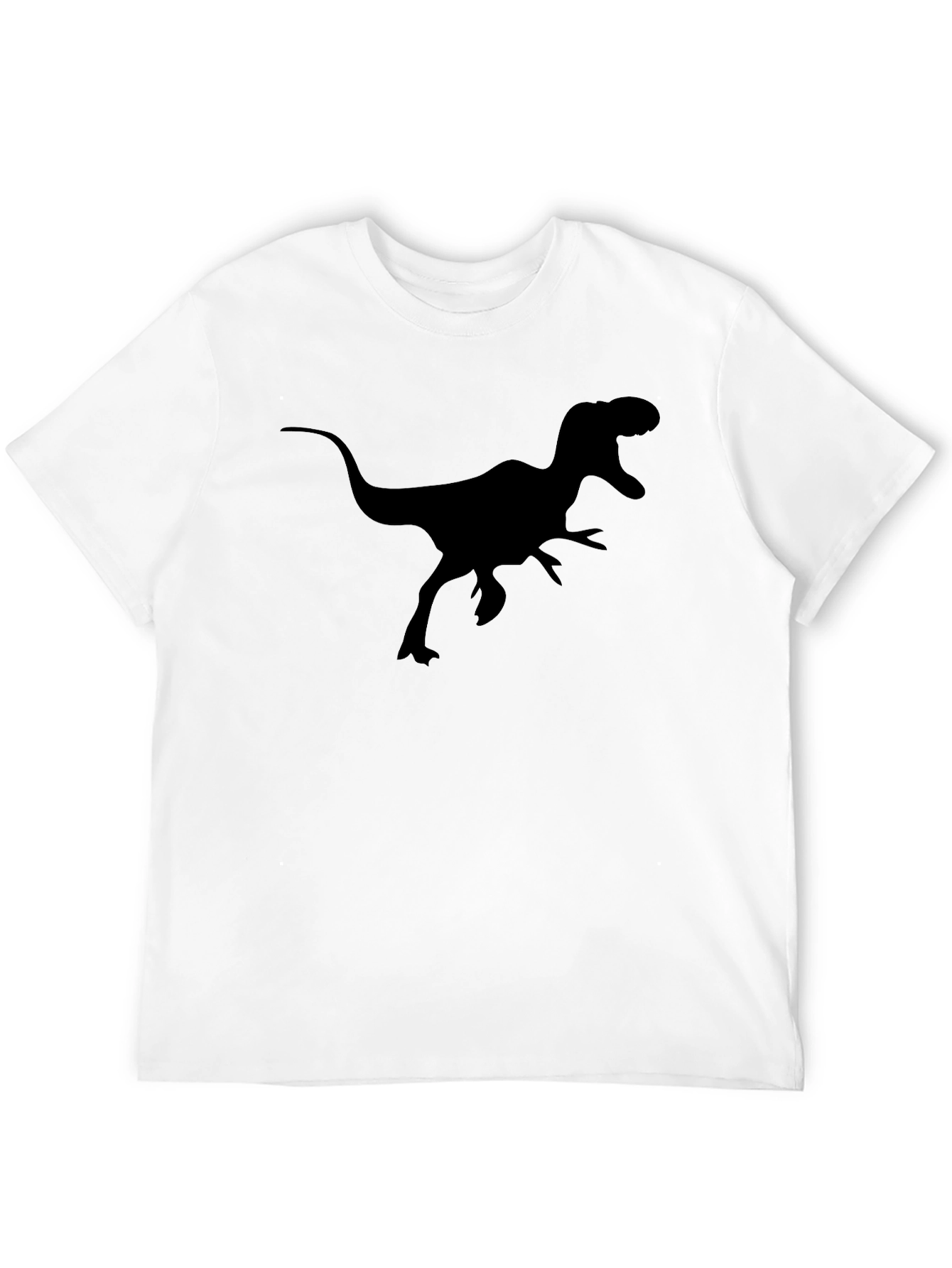 Black Dinosaur Graphic Tee - Black Cotton T-Shirt view 12