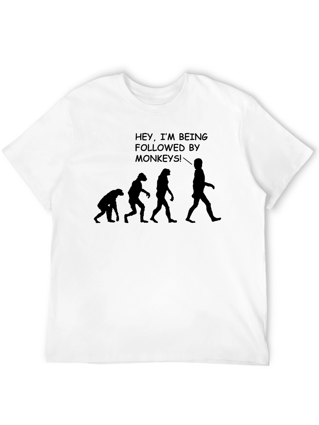 Black Funny Evolution Monkey T-Shirt view 12