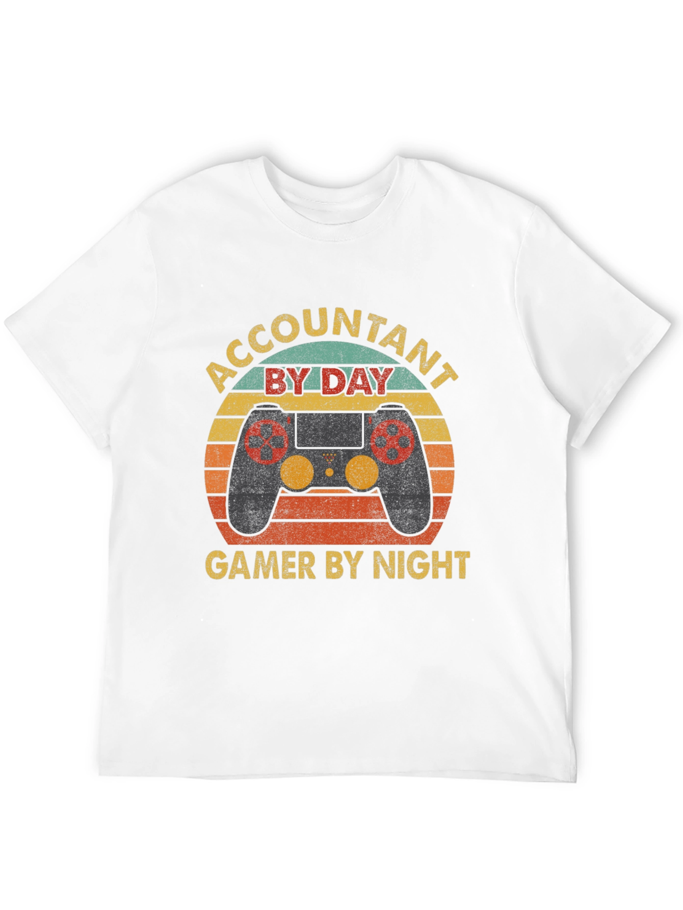 Black Accountant By Day Gamer By Night Black T-Shirt view 12