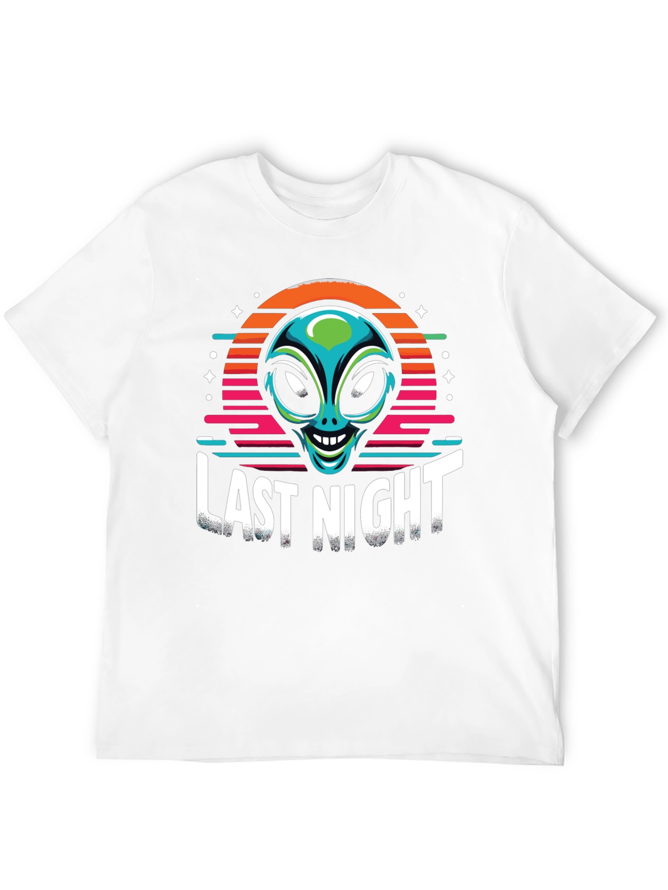 Black Last Night Alien Graphic T-Shirt view 12