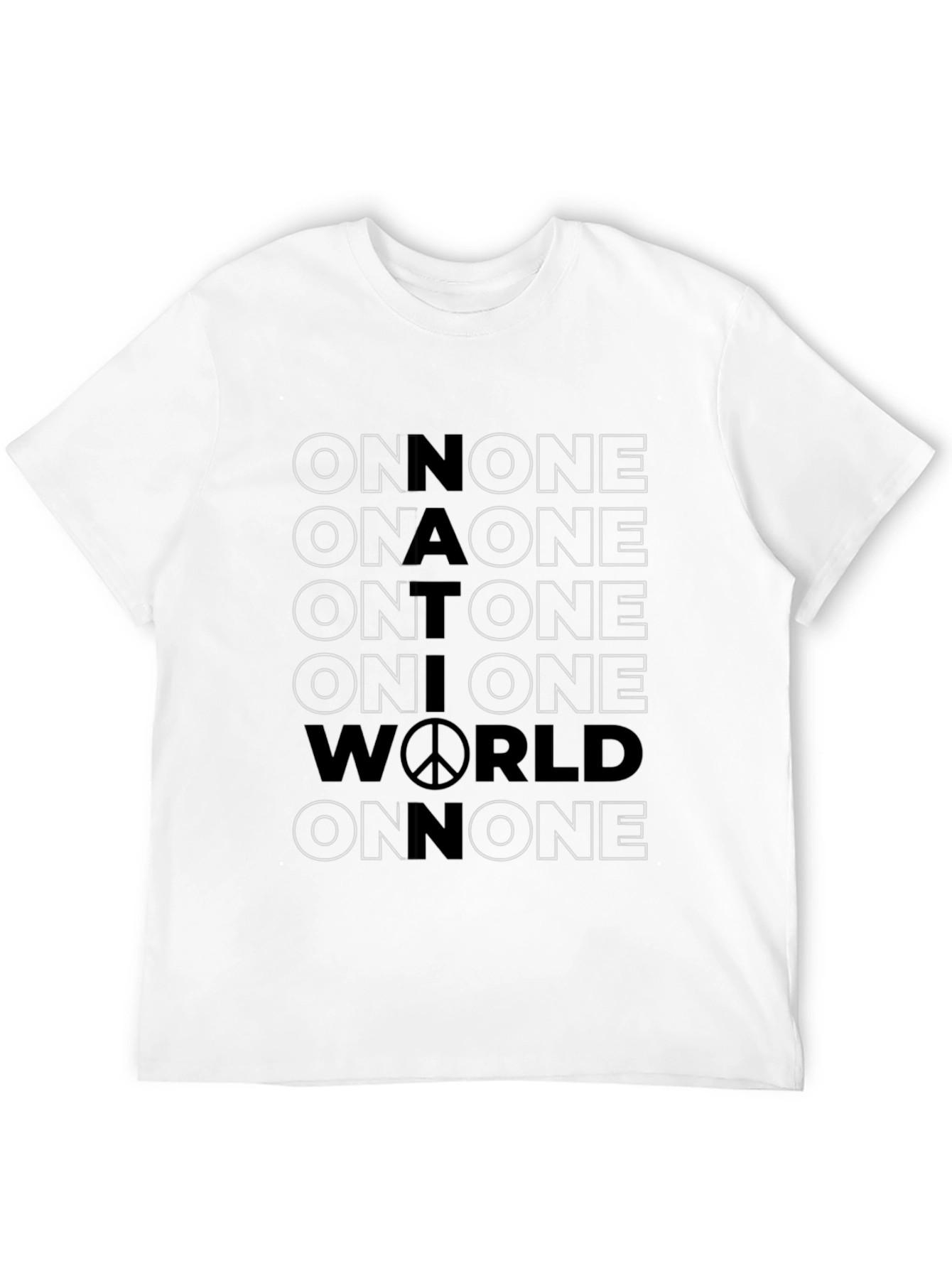 Black One Nation One World Graphic T-Shirt view 12
