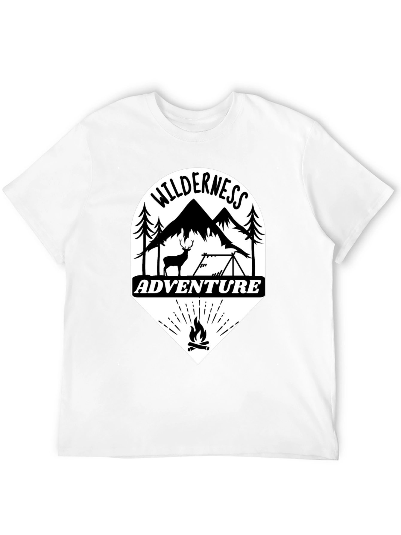 Black Wilderness Adventure Black T-Shirt - Camping & Outdoors view 12