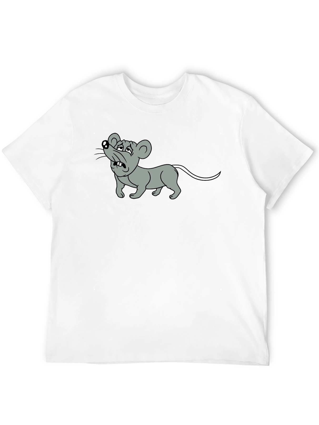 Black Cartoon Mouse Graphic Tee - Black view 12