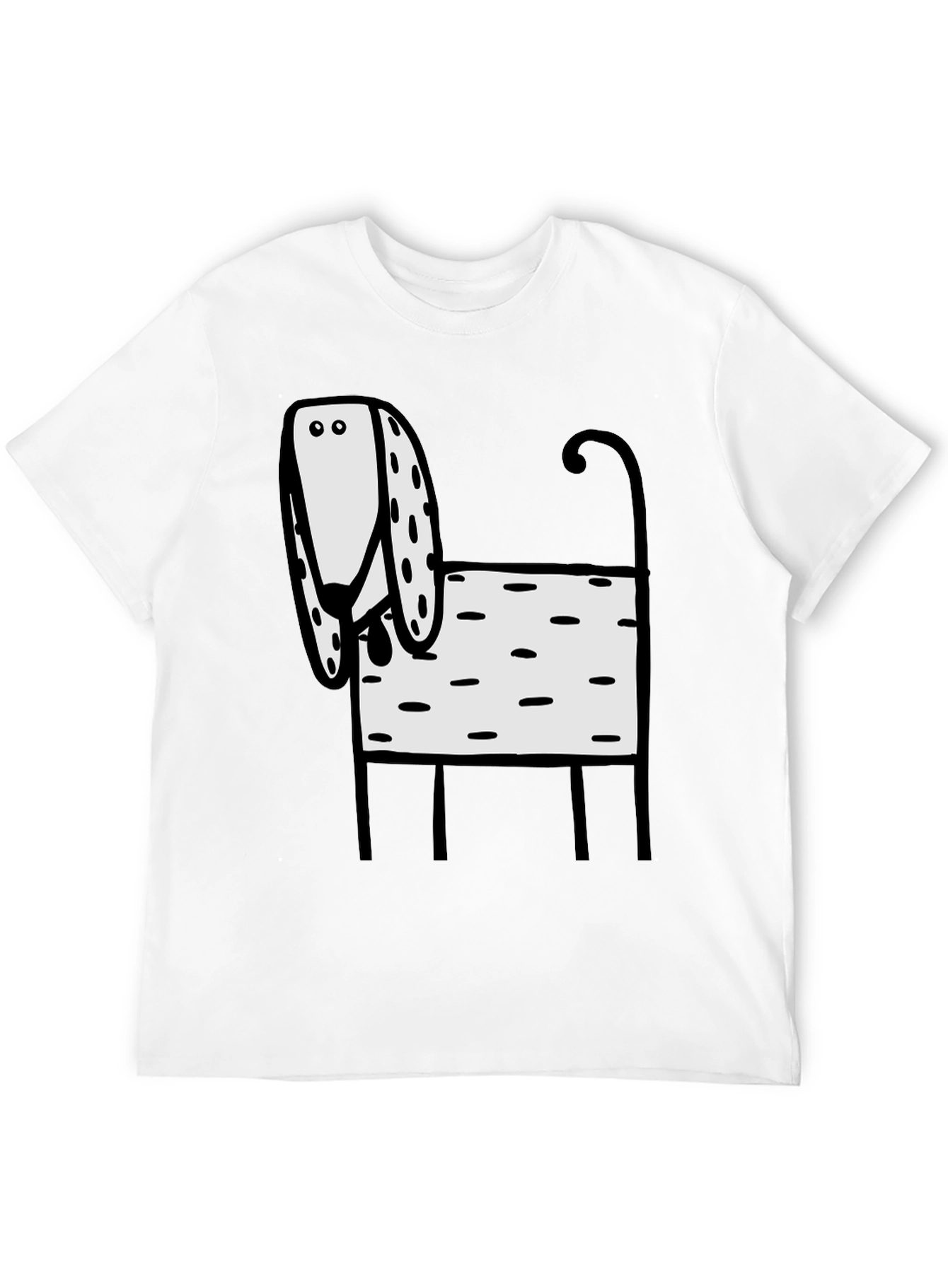 Funny Dog Graphic T-Shirt Black - 12