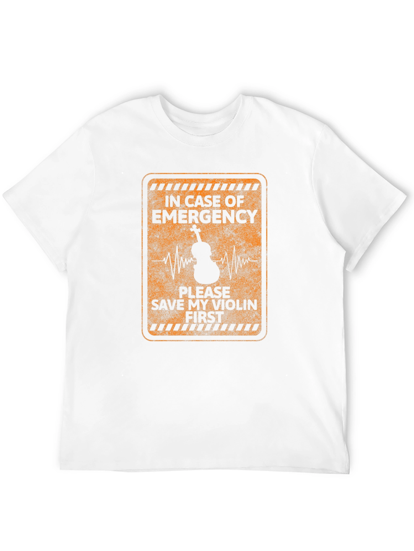 Black Emergency Violin T-Shirt - Music Lover Tee view 12