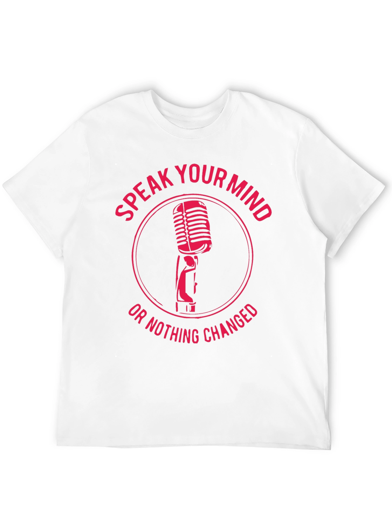 Black Speak Your Mind Tee - Retro Microphone Graphic T-Shirt view 12