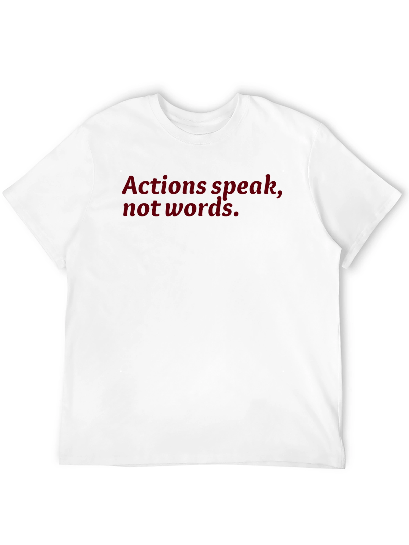 Black Actions Speak Black Tee - Motivational T-Shirt view 12