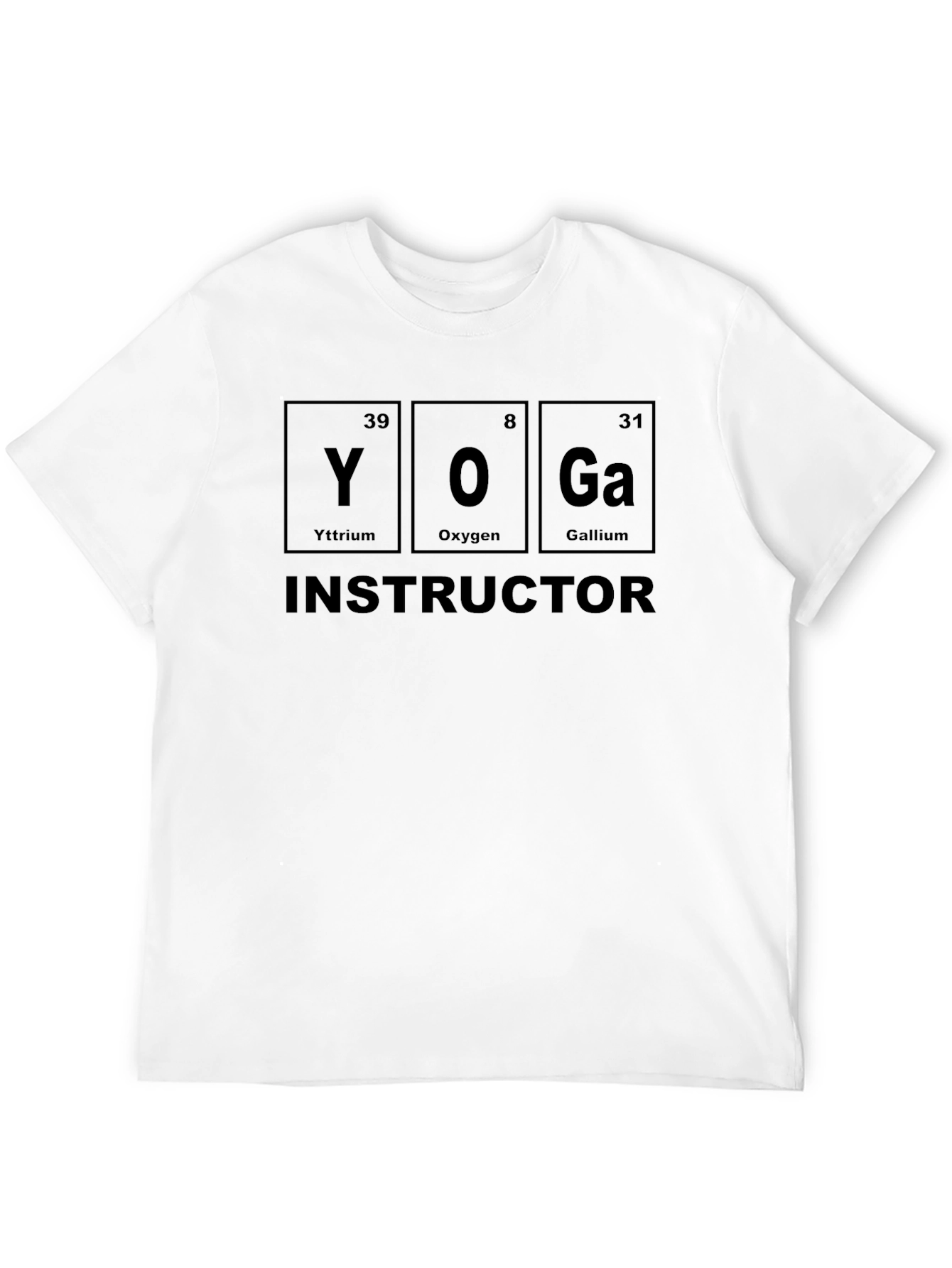 Black Yoga Instructor Periodic Table T-Shirt view 12