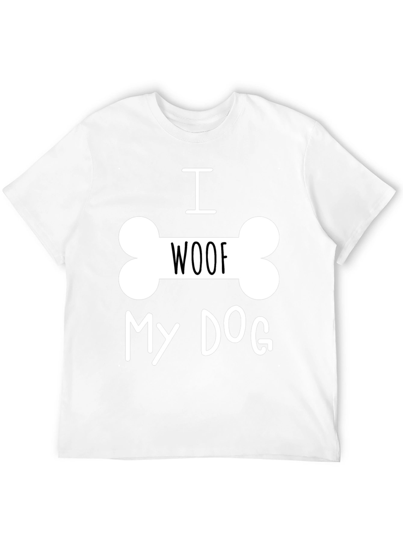 Black I Woof My Dog T-Shirt - Black, Dog Lover Tee view 12