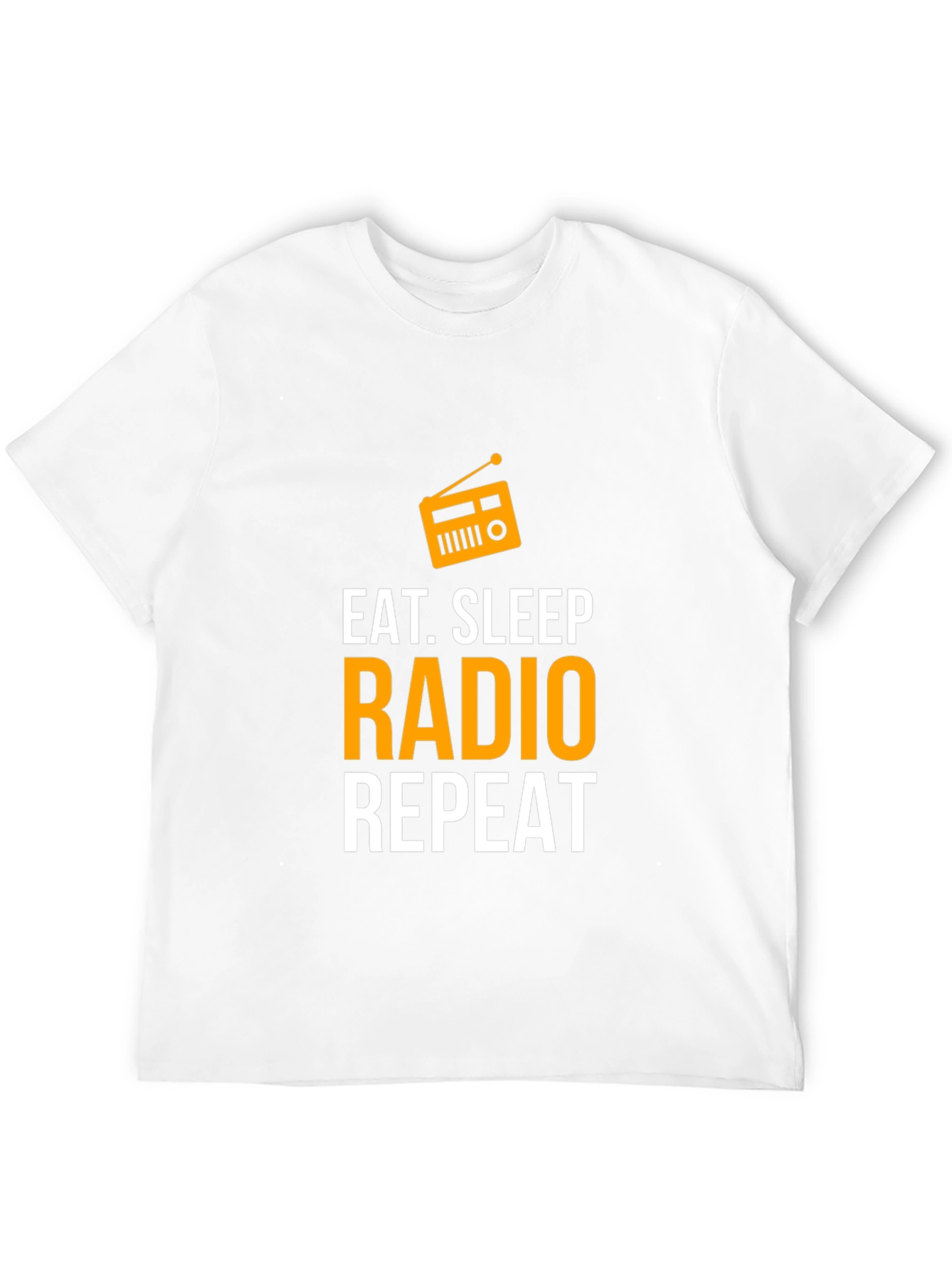 Black Eat Sleep Radio Repeat T-Shirt - Radio Lover Tee view 12