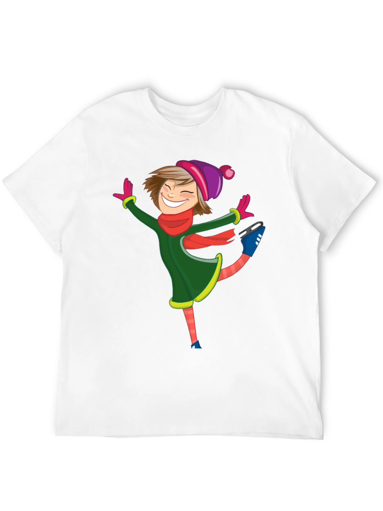 Black Skating Girl Graphic Tee - Black Cotton Blend Shirt view 12