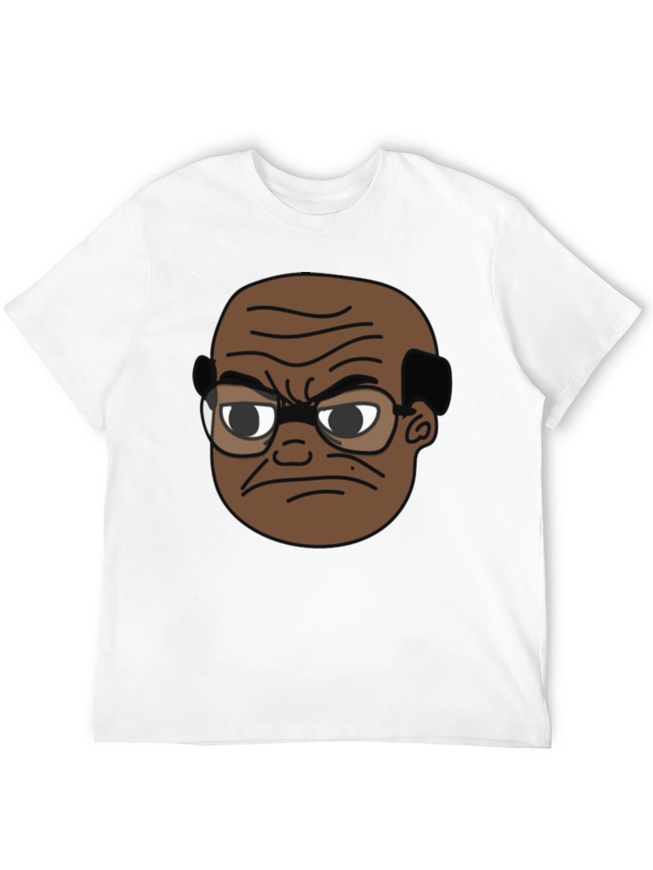 Black Angry Old Man Cartoon Graphic Tee view 12