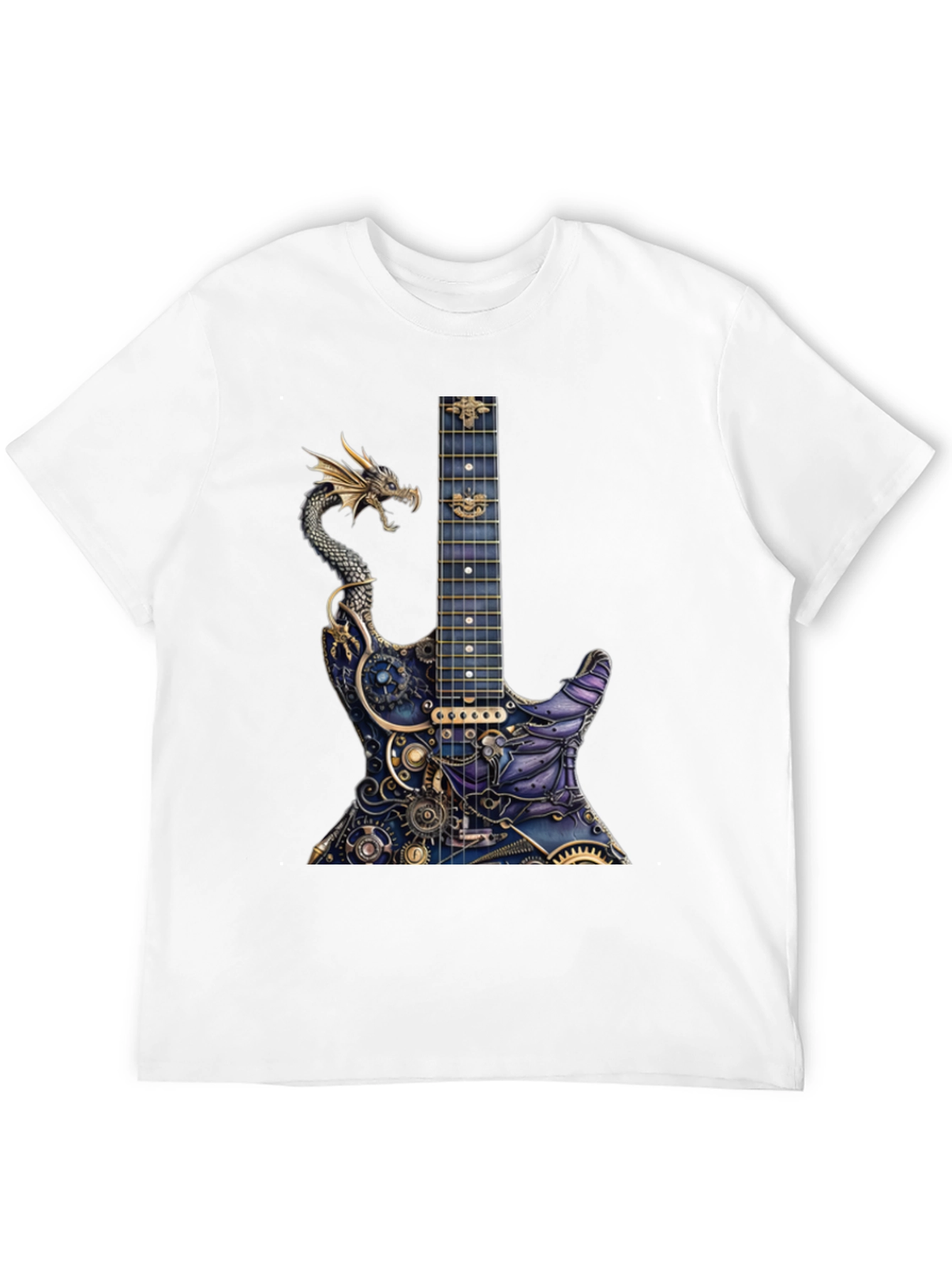 Black Dragon Gear Guitar Graphic Tee - Black view 12