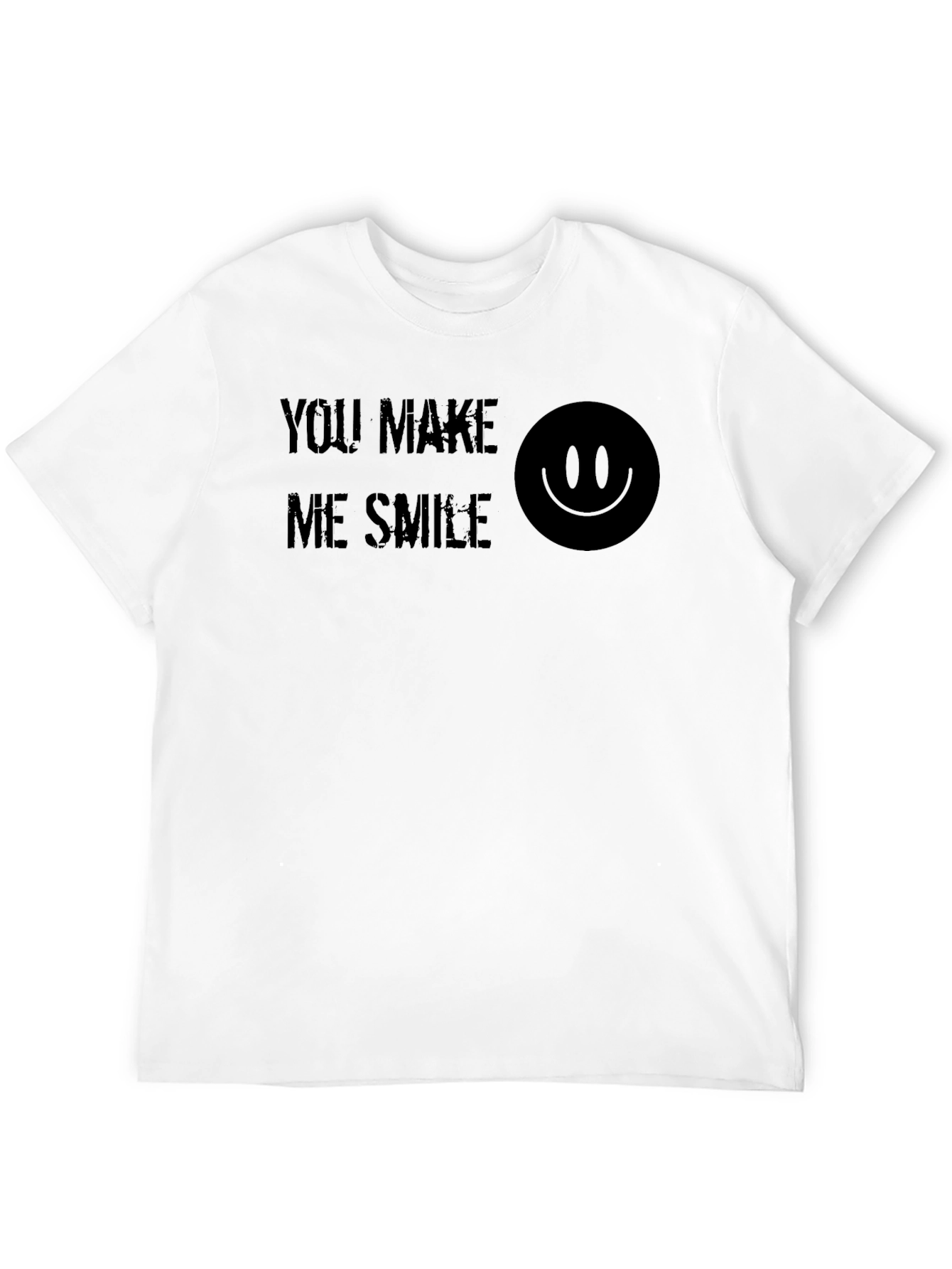 Black You Make Me Smile Graphic Print Tee - Black view 12