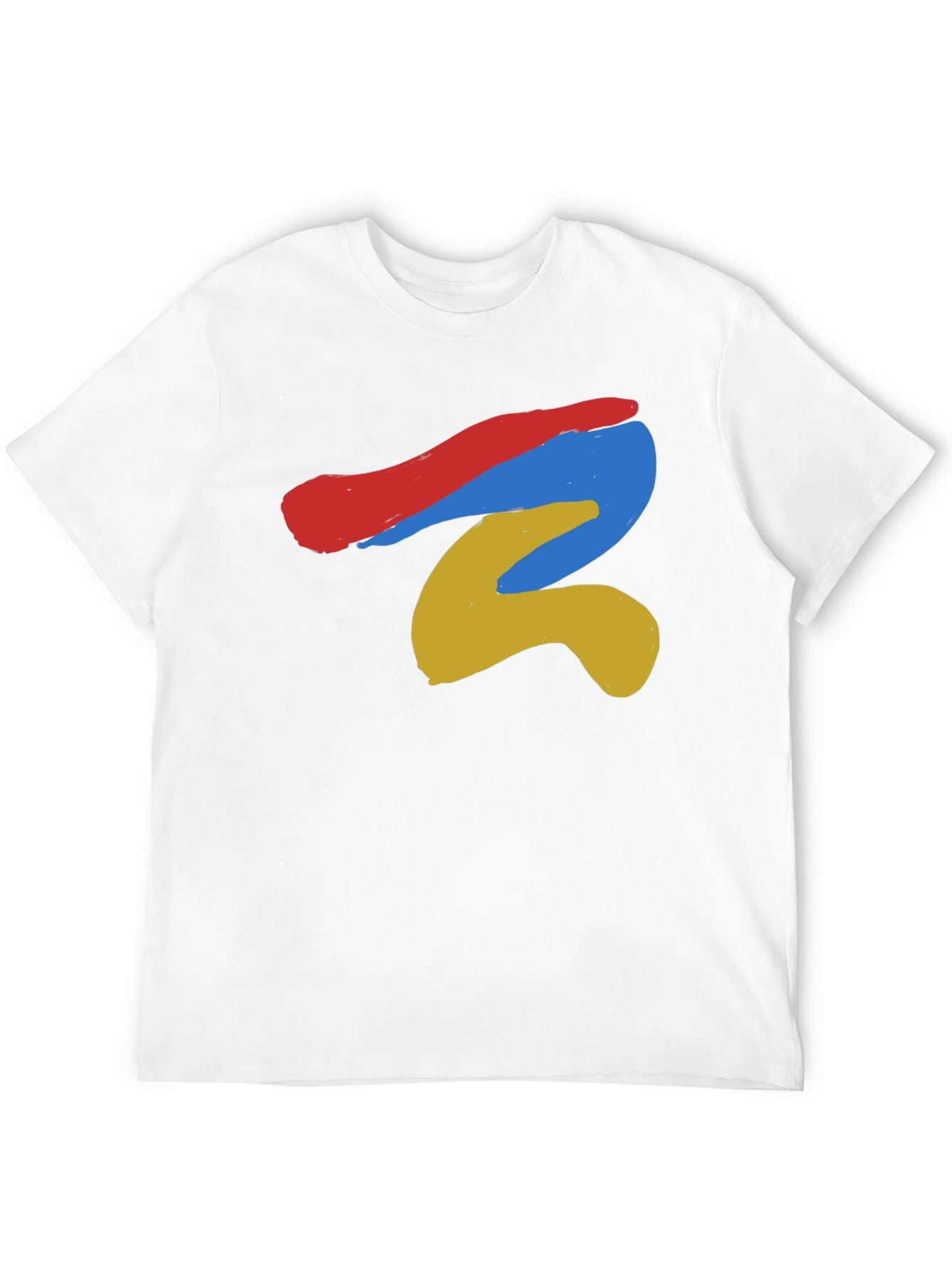 Black Abstract Color Stroke Graphic Tee - Modern Art Shirt view 12