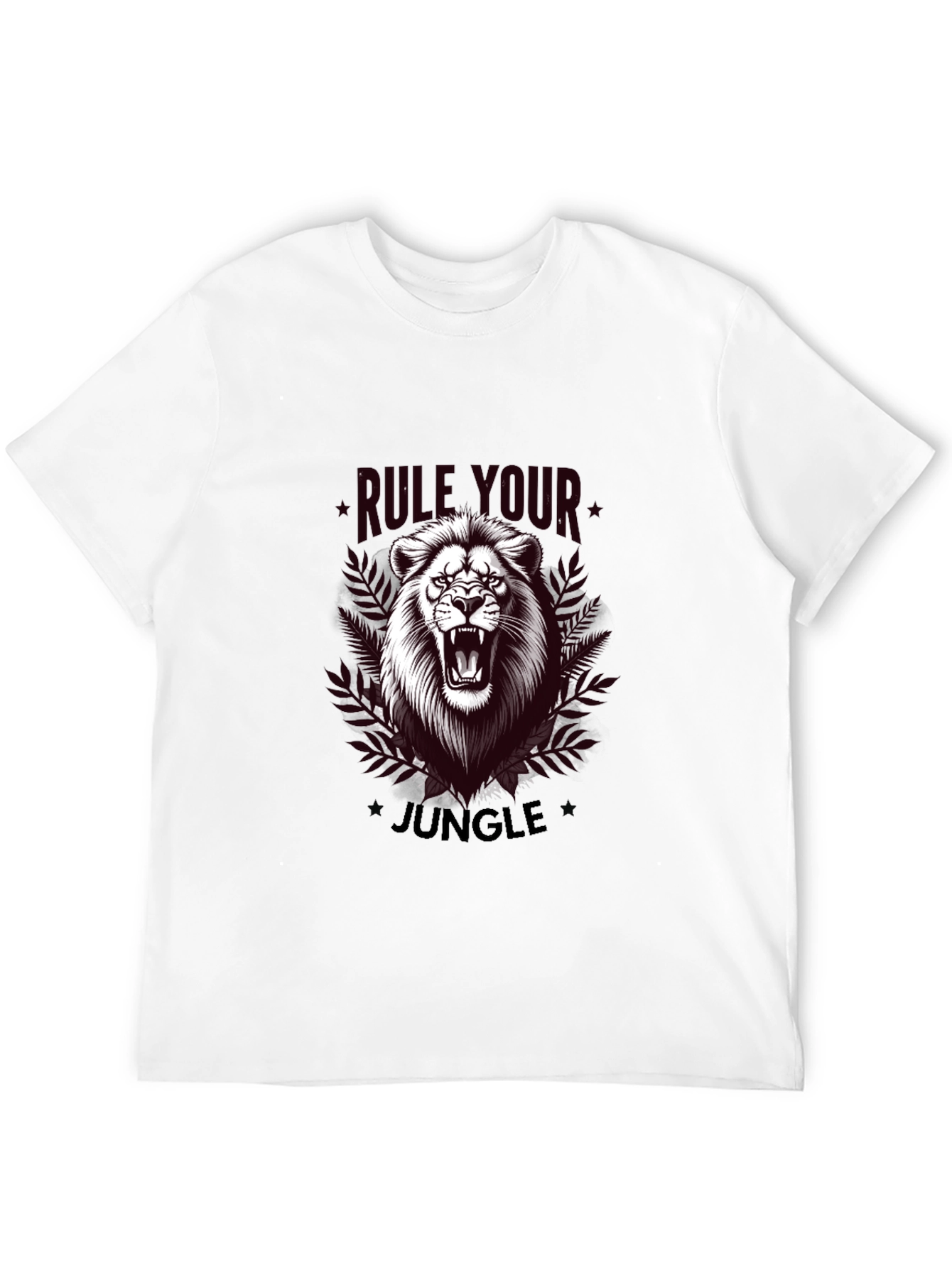 Black Rule Your Jungle Lion Graphic T-Shirt view 12