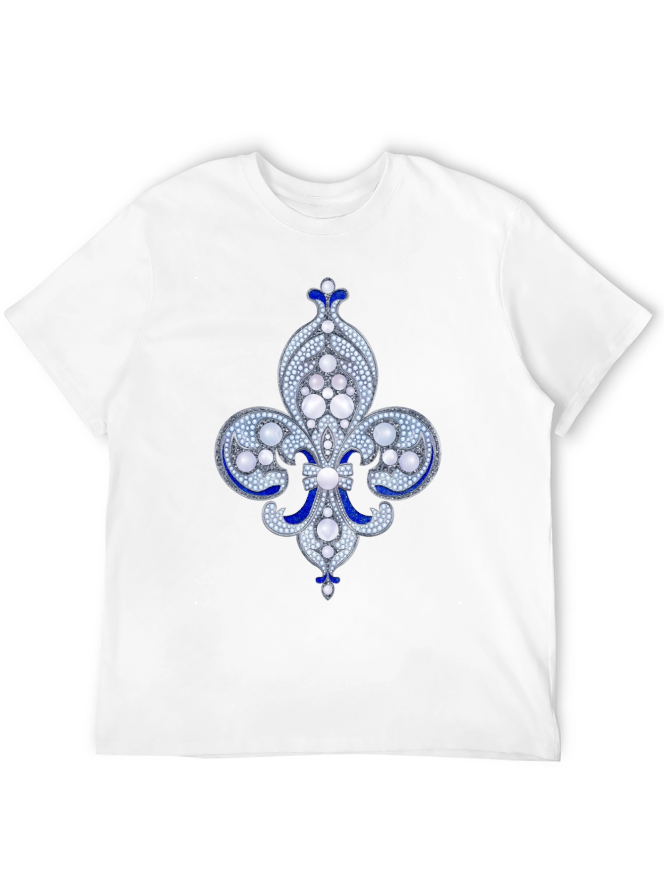 Black Elegant Fleur-de-lis Graphic Tee - Black view 12