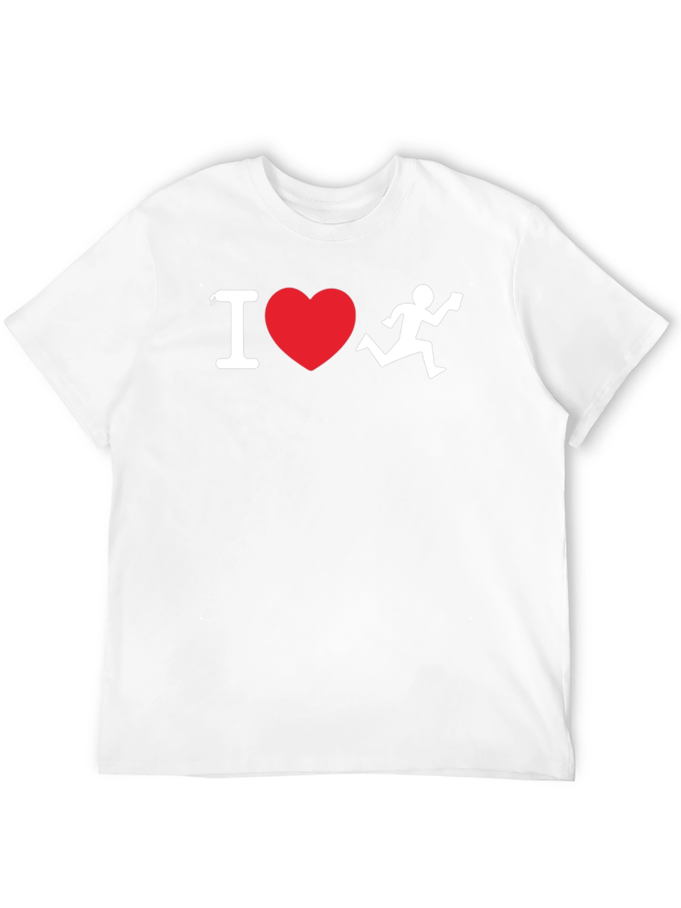 Black I Heart Running T-Shirt - Black Cotton Blend view 12