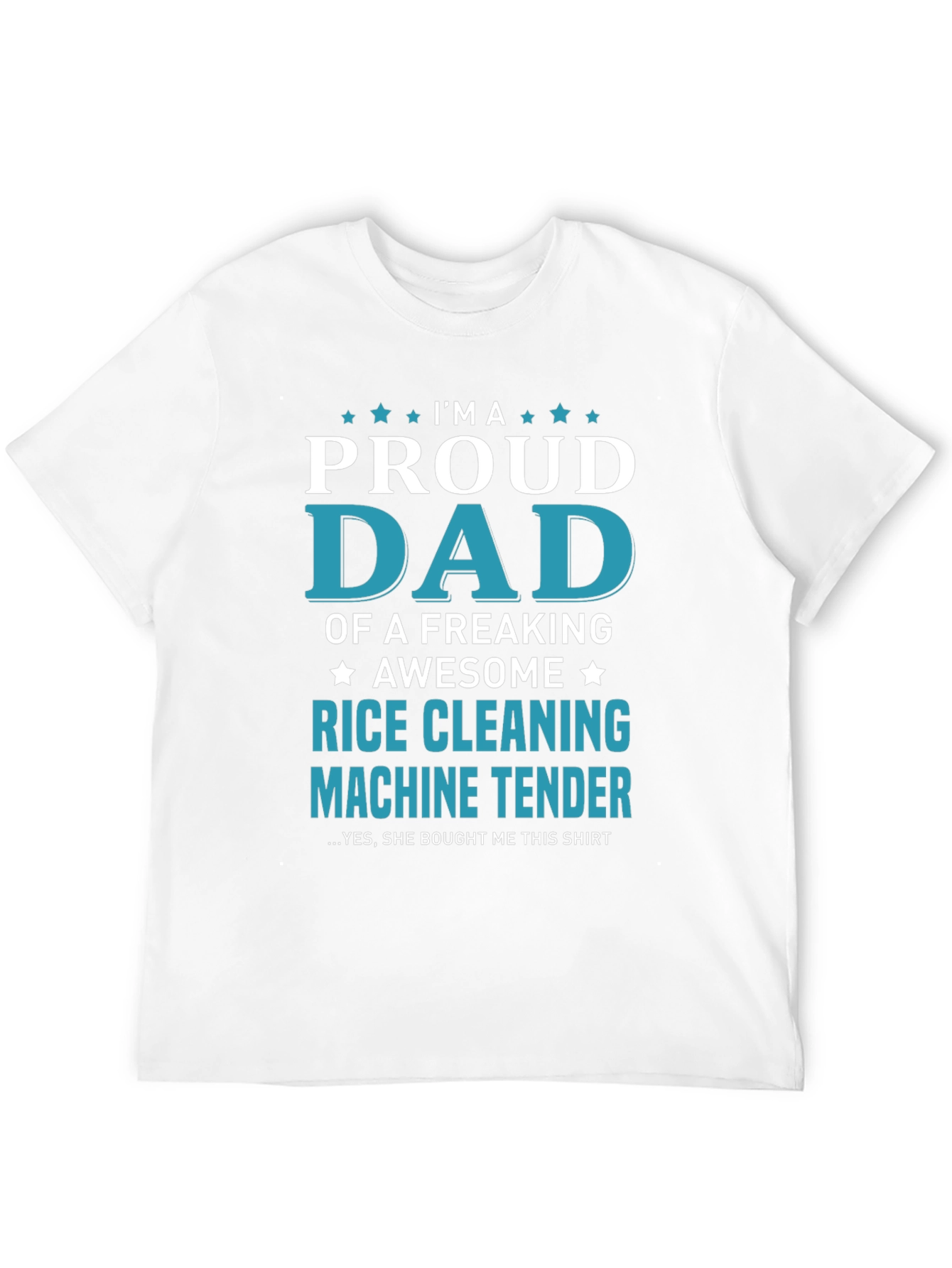 Black Proud Dad Rice Cleaning Machine Tender T-Shirt view 12