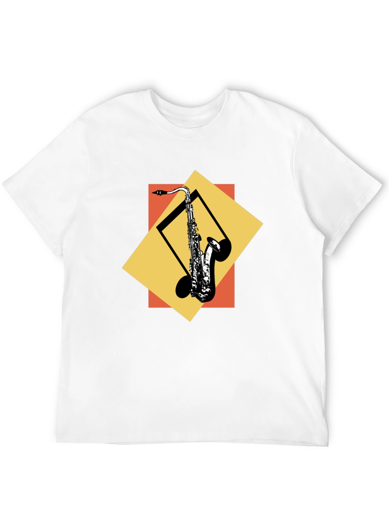 Black Saxophone Graphic Tee - Cool Music Lover Shirt view 12