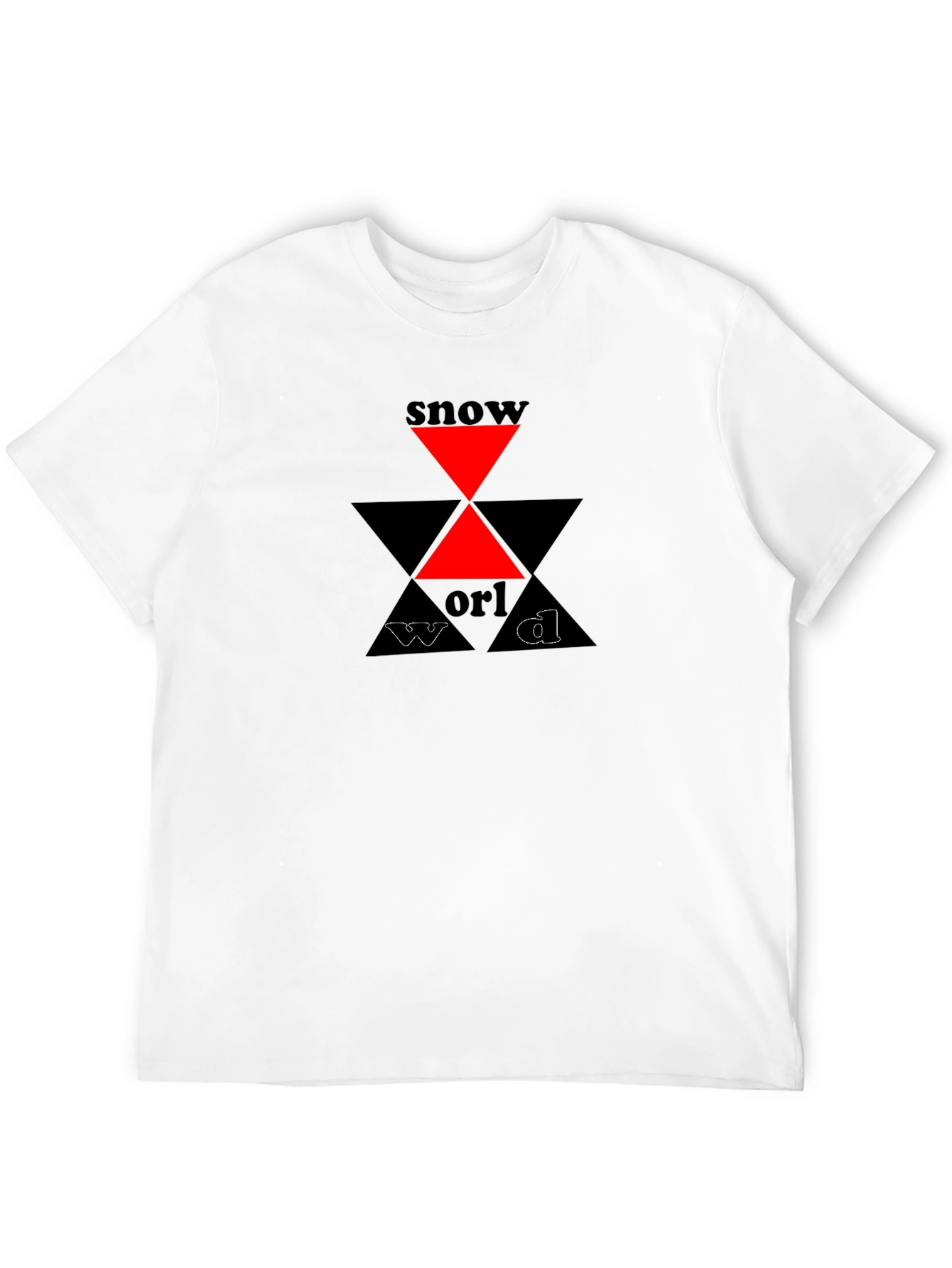 Black Snow World Graphic Tee - Black Cotton T-Shirt view 12