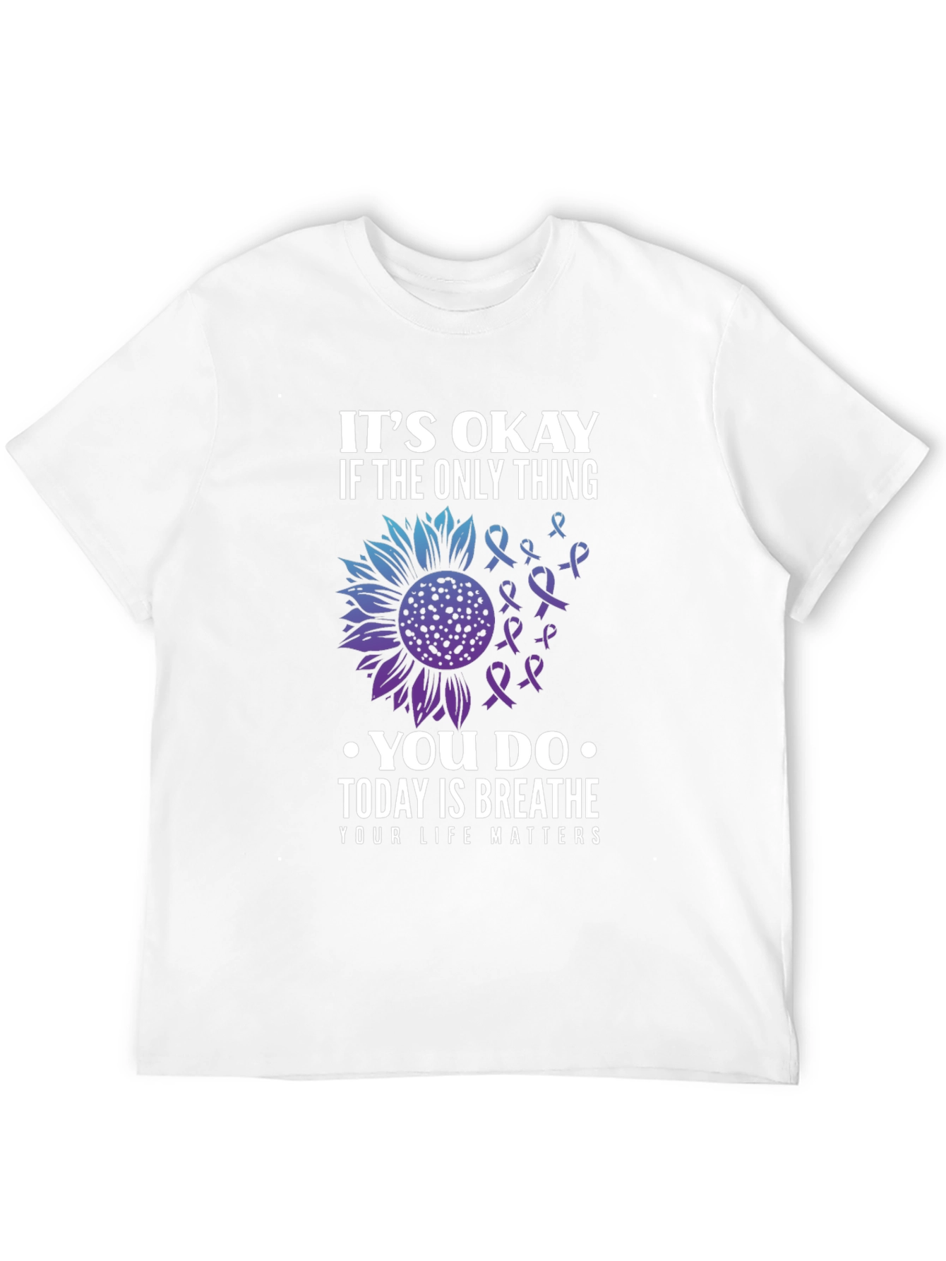 Black It's Okay To Breathe Graphic T-Shirt view 12