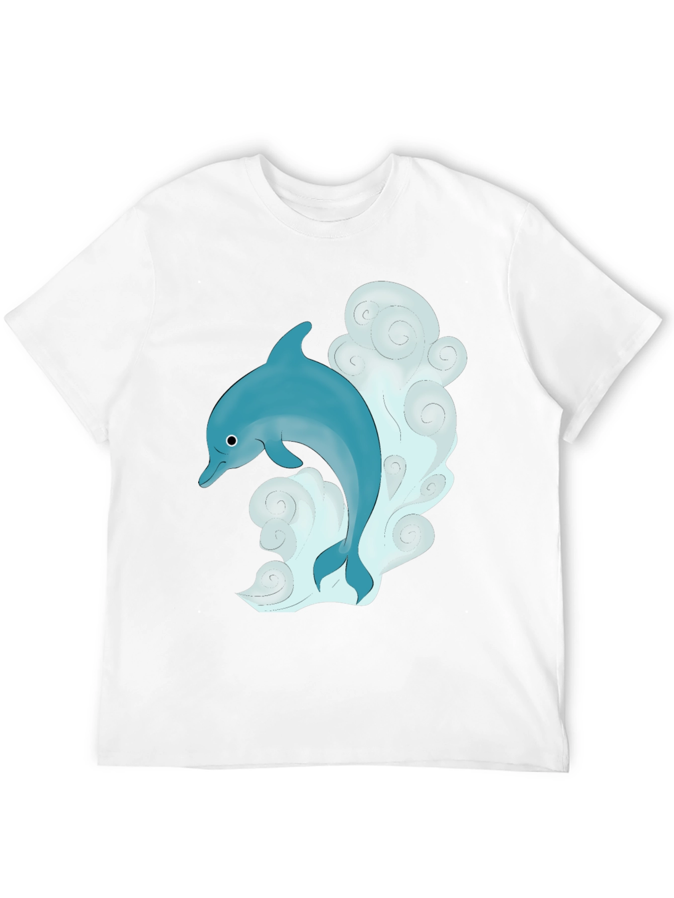 Black Dolphin Graphic T-Shirt - Black Cotton Tee view 12