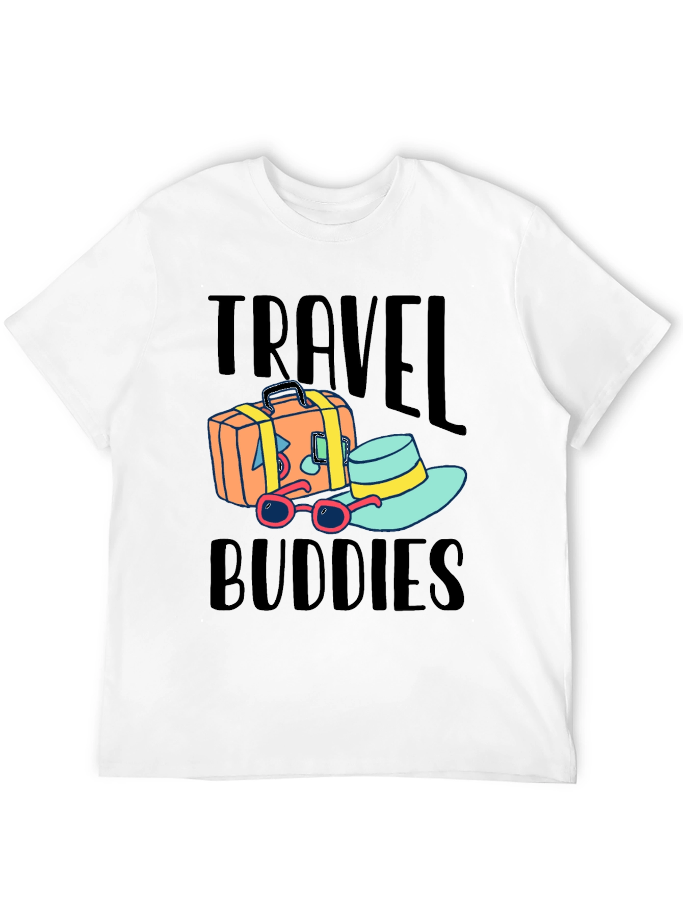 Black Travel Buddies T-Shirt view 12