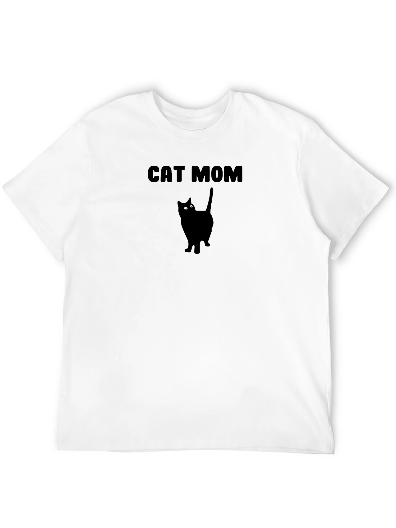 Black Cat Mom T-Shirt - Black Cat Silhouette view 12