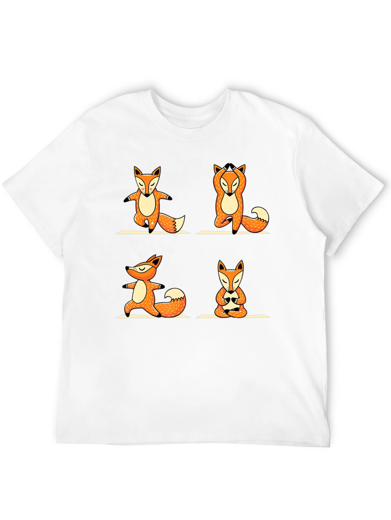 Black Yoga Fox Black T-Shirt view 12