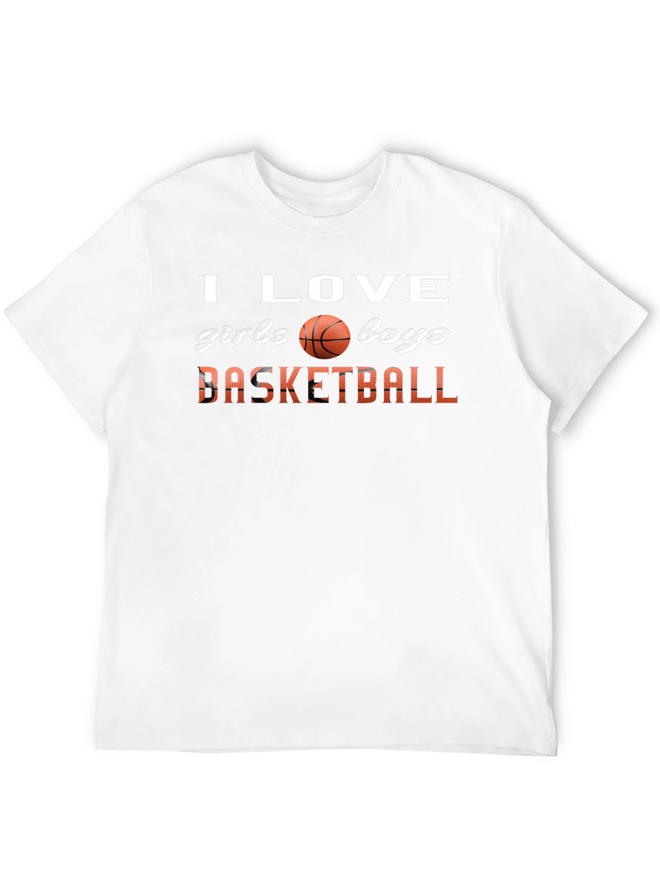 Black I Love Girls Boys Basketball Graphic T-Shirt view 12