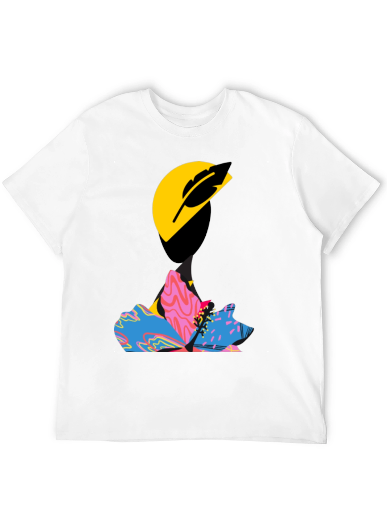 Black Abstract Graphic Print Black T-Shirt view 12