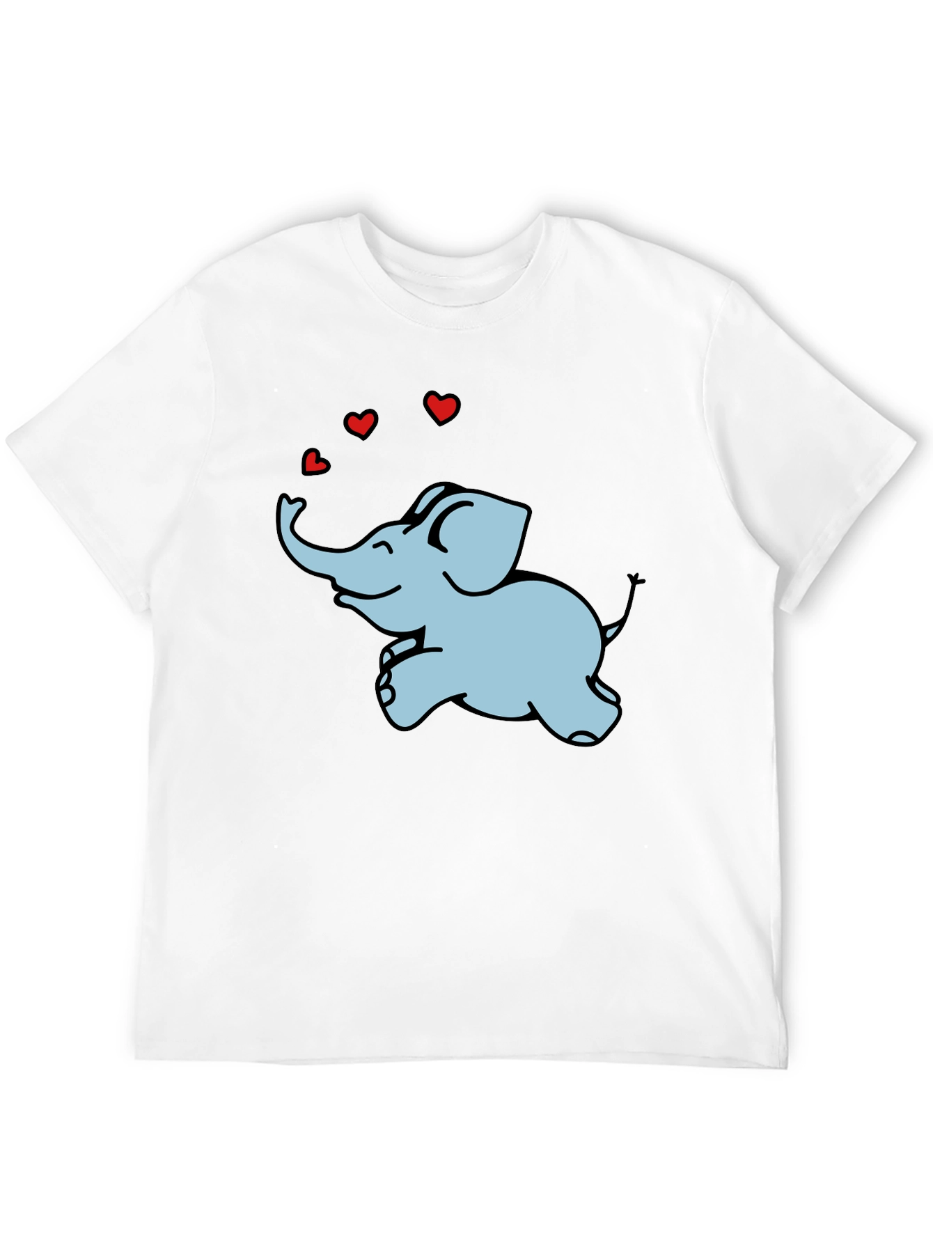 Black Elephant Love Graphic Tee - Unisex Comfort Fit view 12